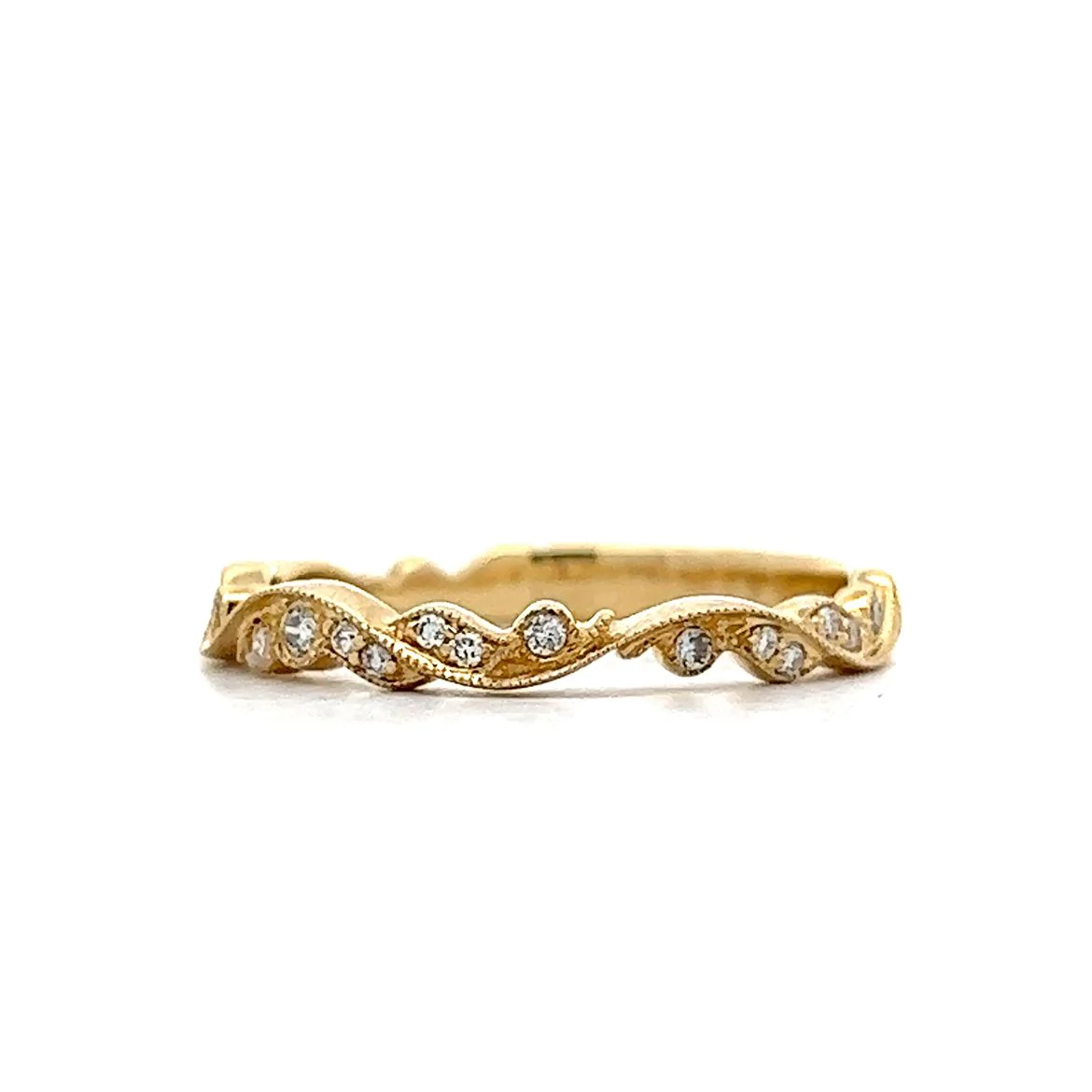 .22 Diamond Stacking Band in 14k Yellow Gold - Image 2