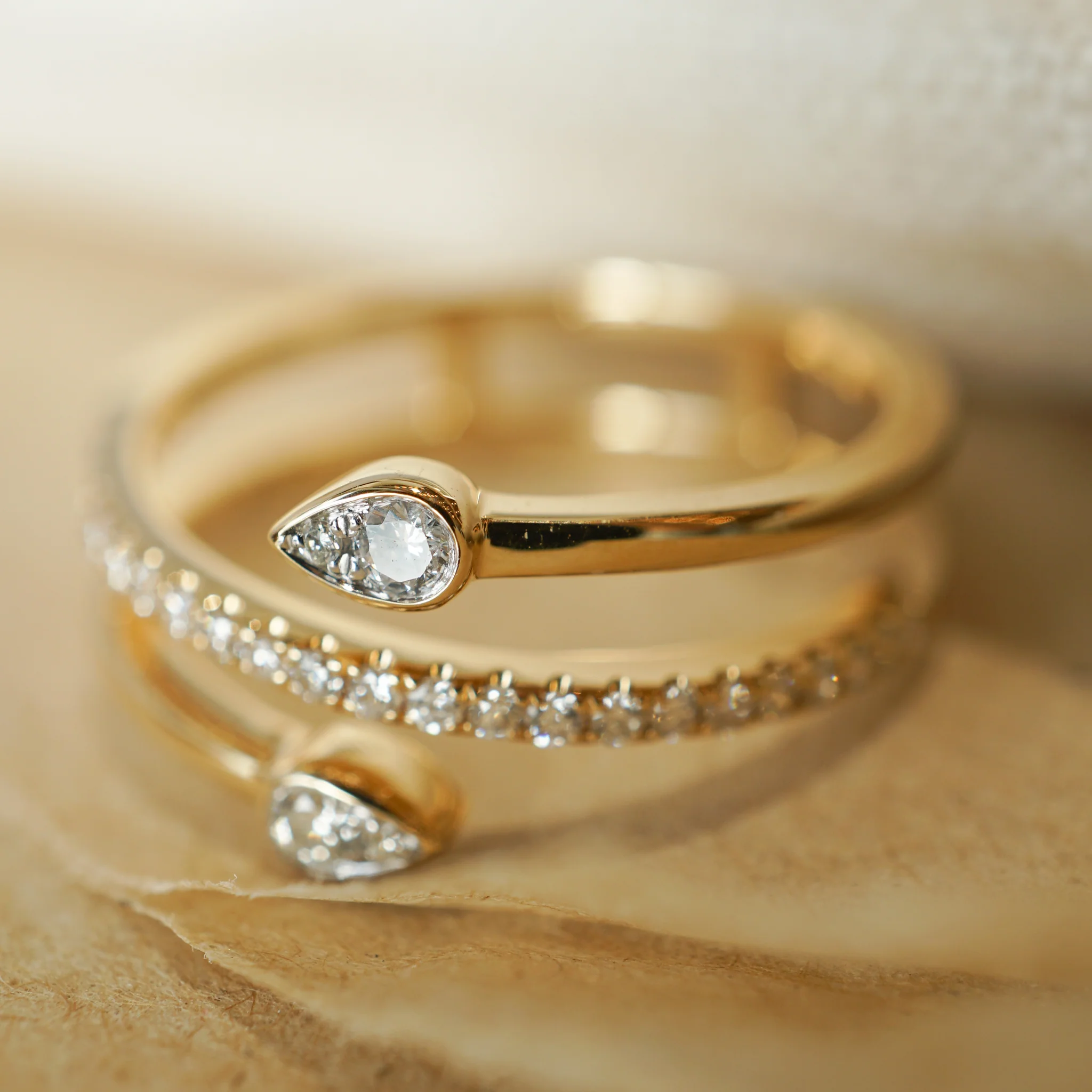 .22 Diamond Wrap-Around Ring in 18k Yellow Gold - Image 5