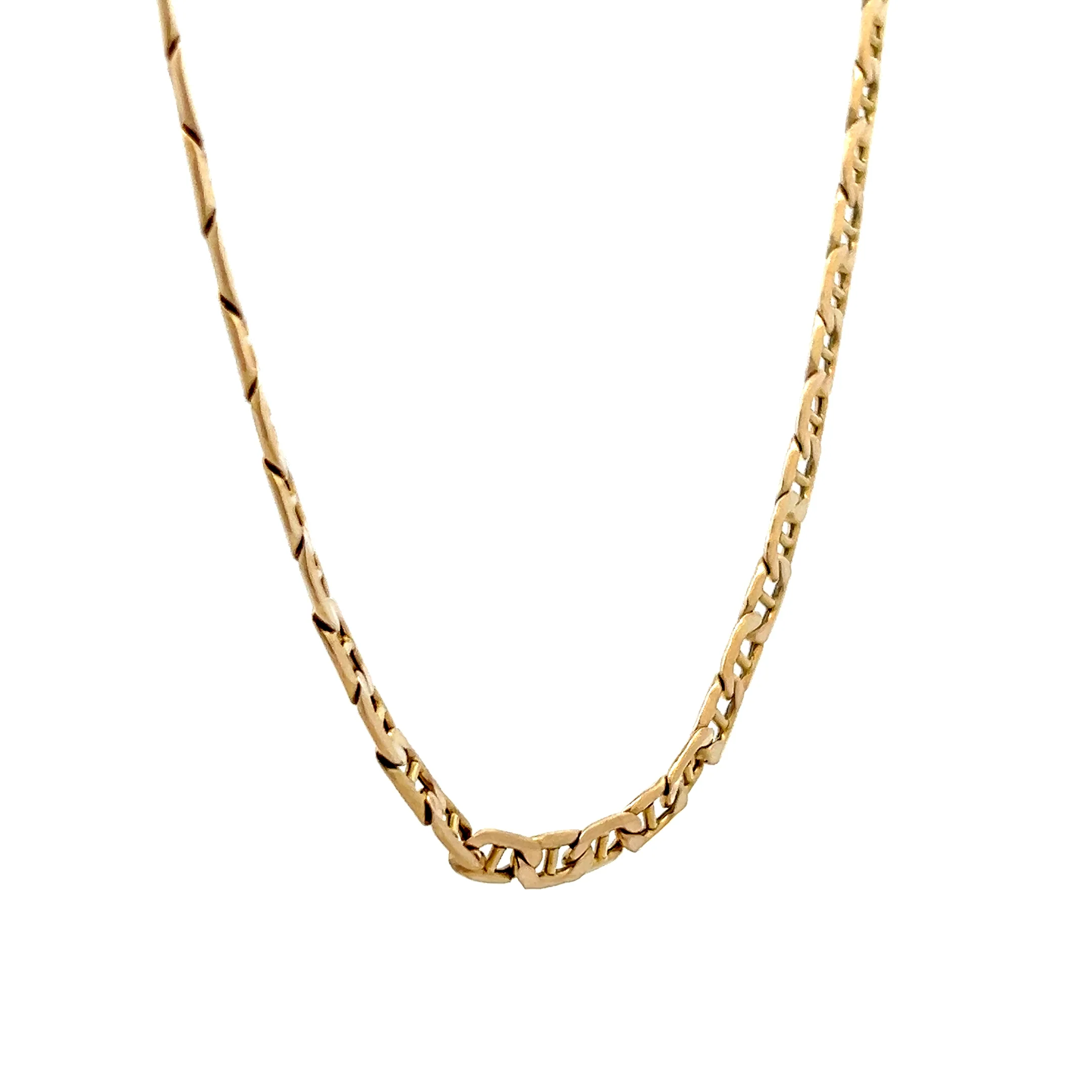 22 Inch Anchor Link Chain Necklace in 14k Yellow Gold - Image 3