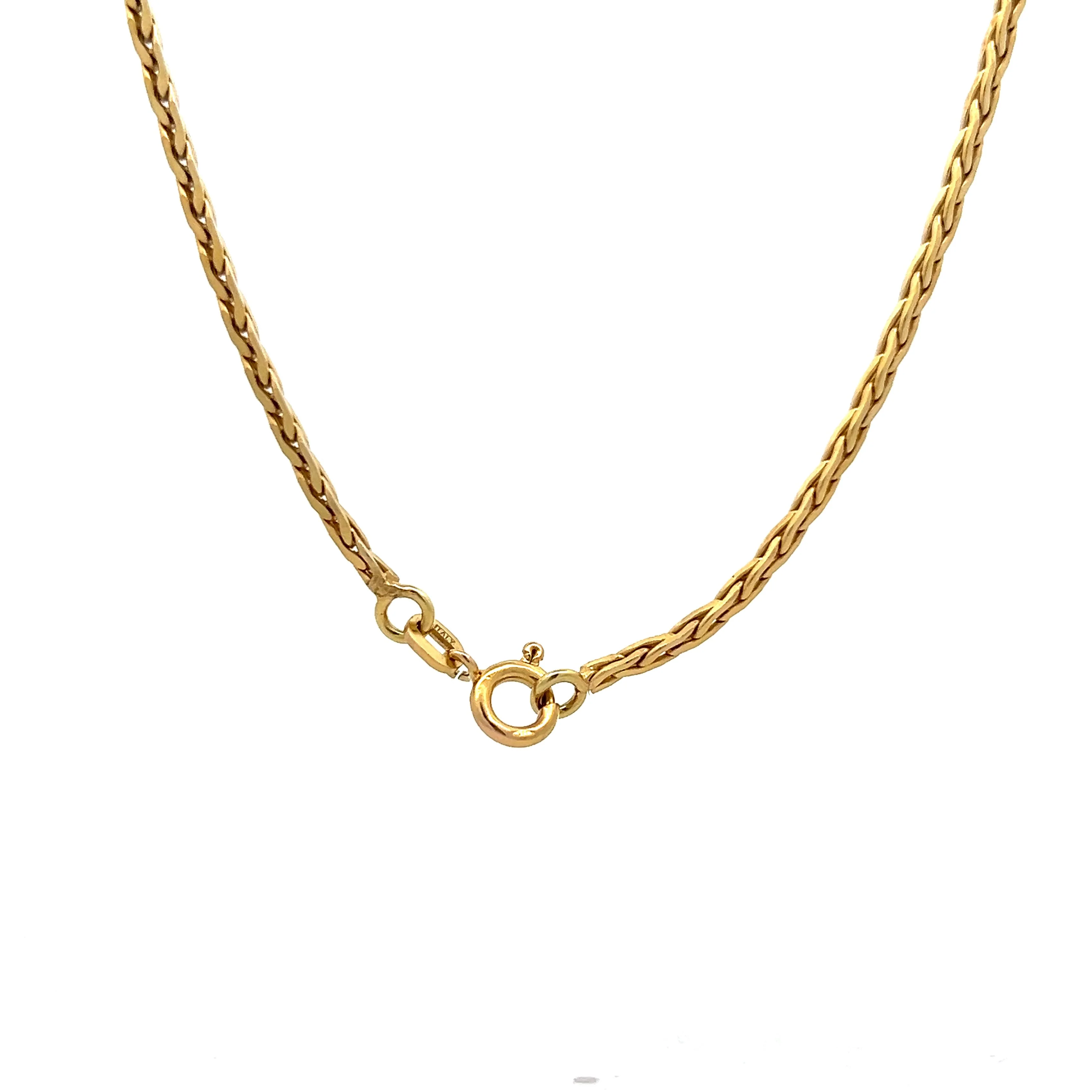 22 Inch Wheat Chain Necklace in 14k Yellow Gold - Image 4