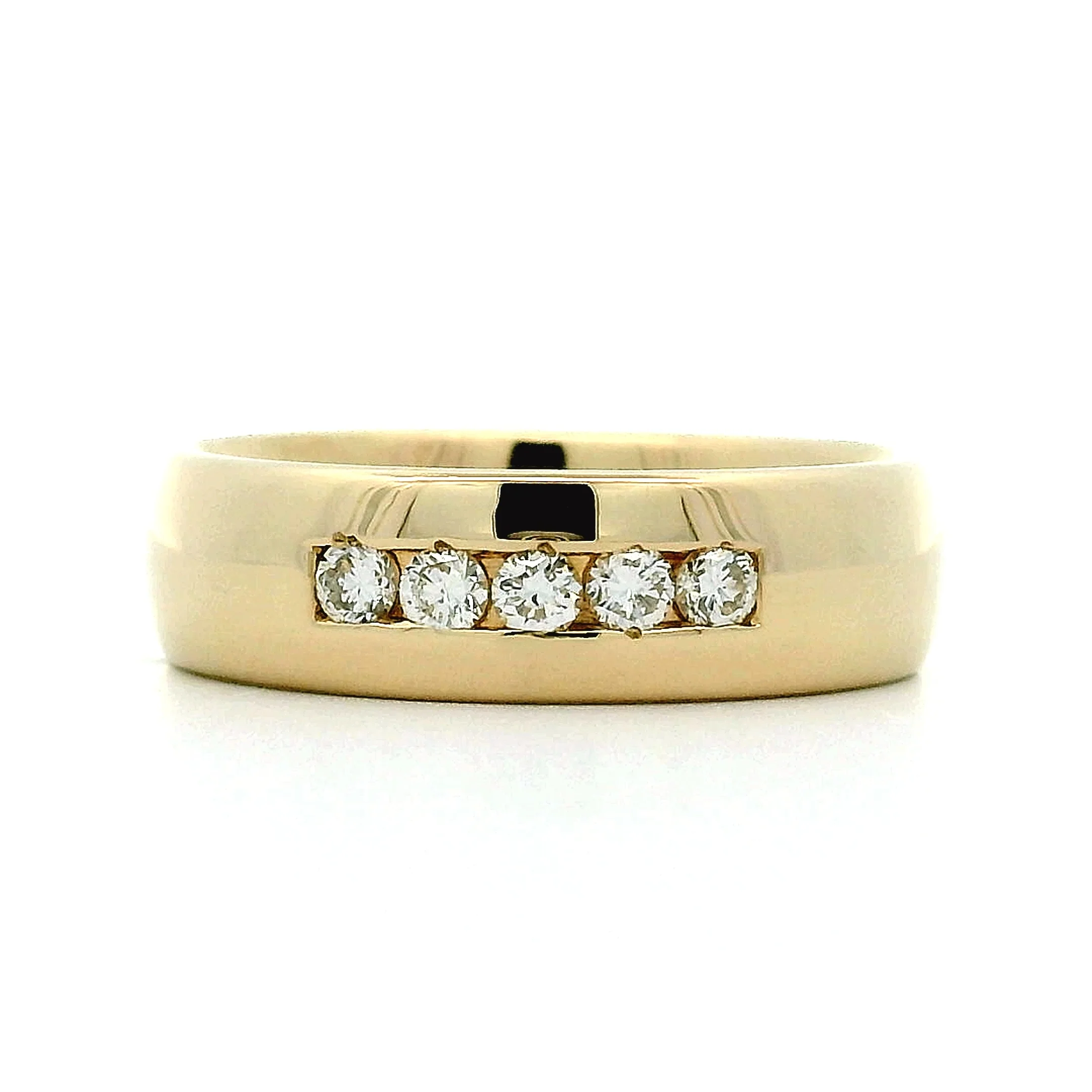.22 Men's 6mm Diamond Wedding Band in 14k - Image 2