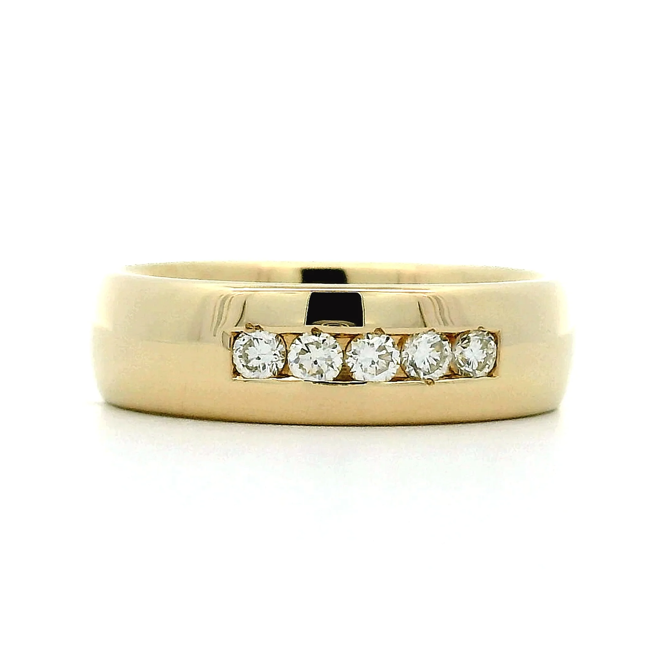 .22 Men's 6mm Diamond Wedding Band in 14k - Image 3