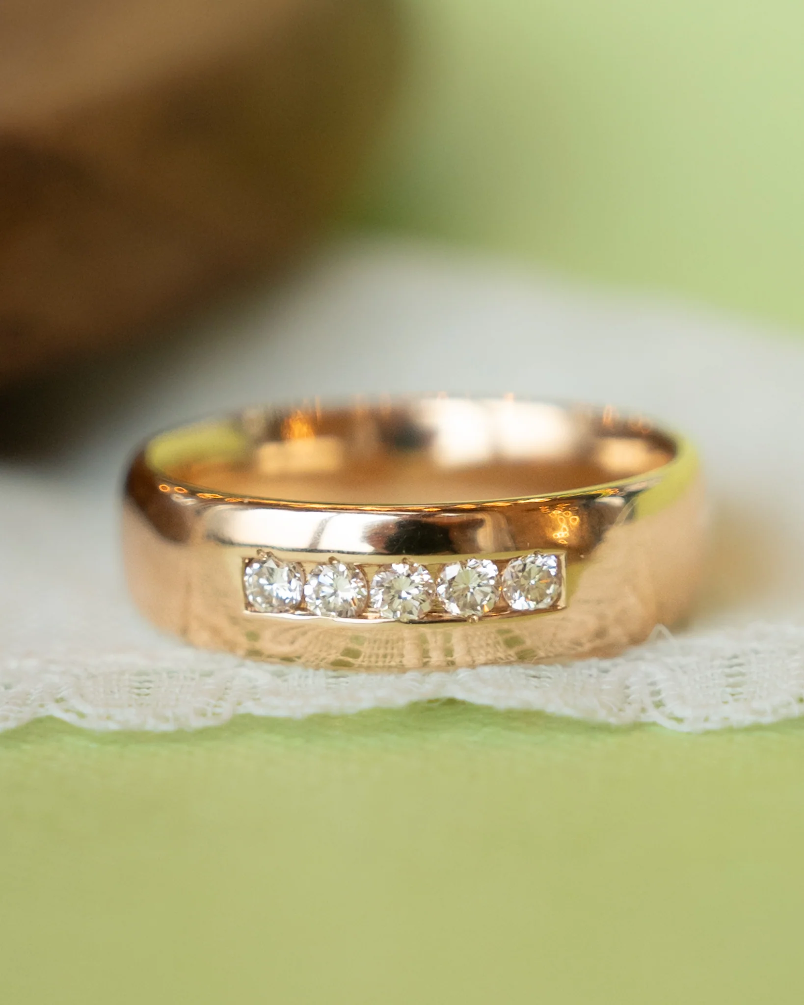 .22 Men's 6mm Diamond Wedding Band in 14k - Image 6