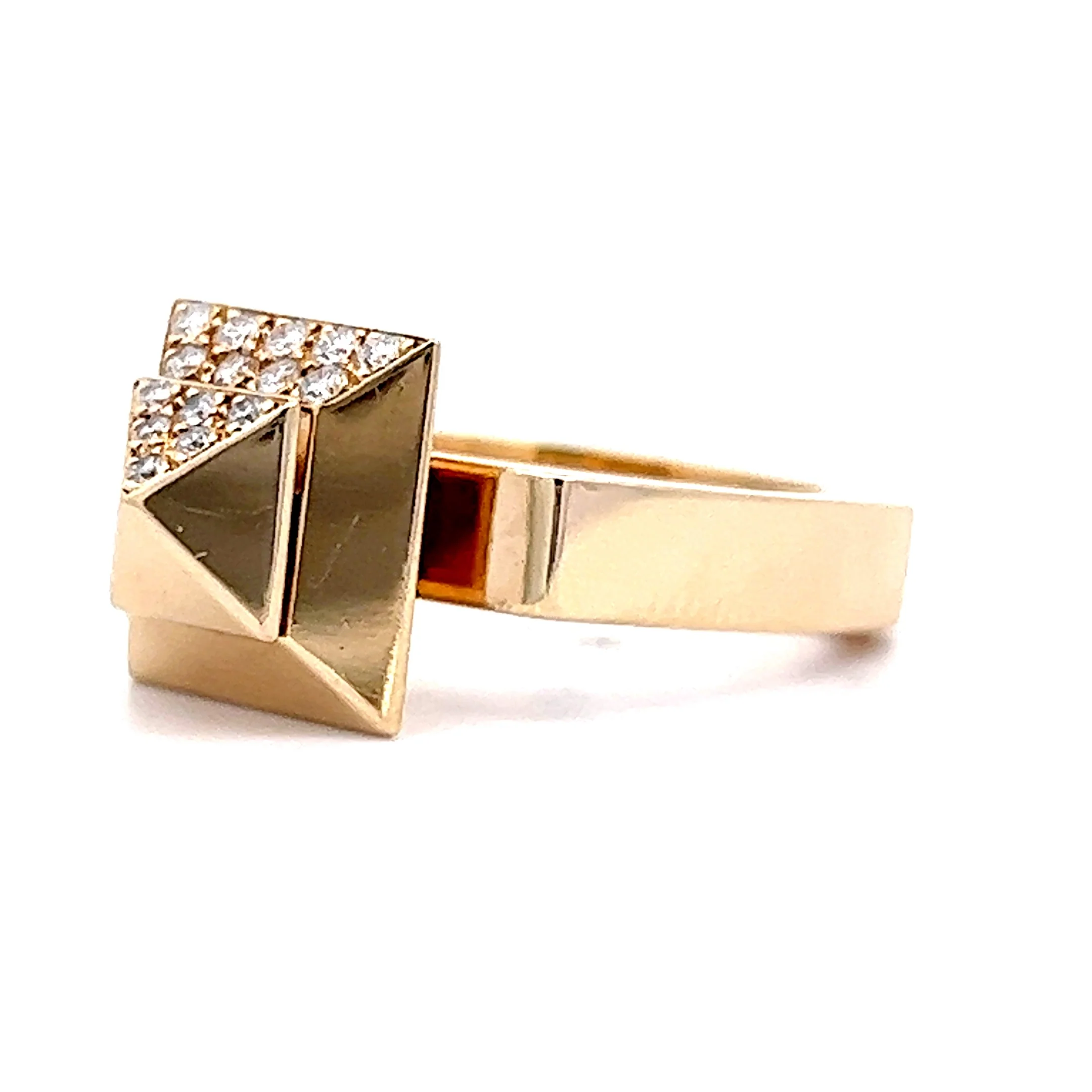 .22 Spinning Diamond Cocktail Ring in 14k Yellow Gold - Image 2