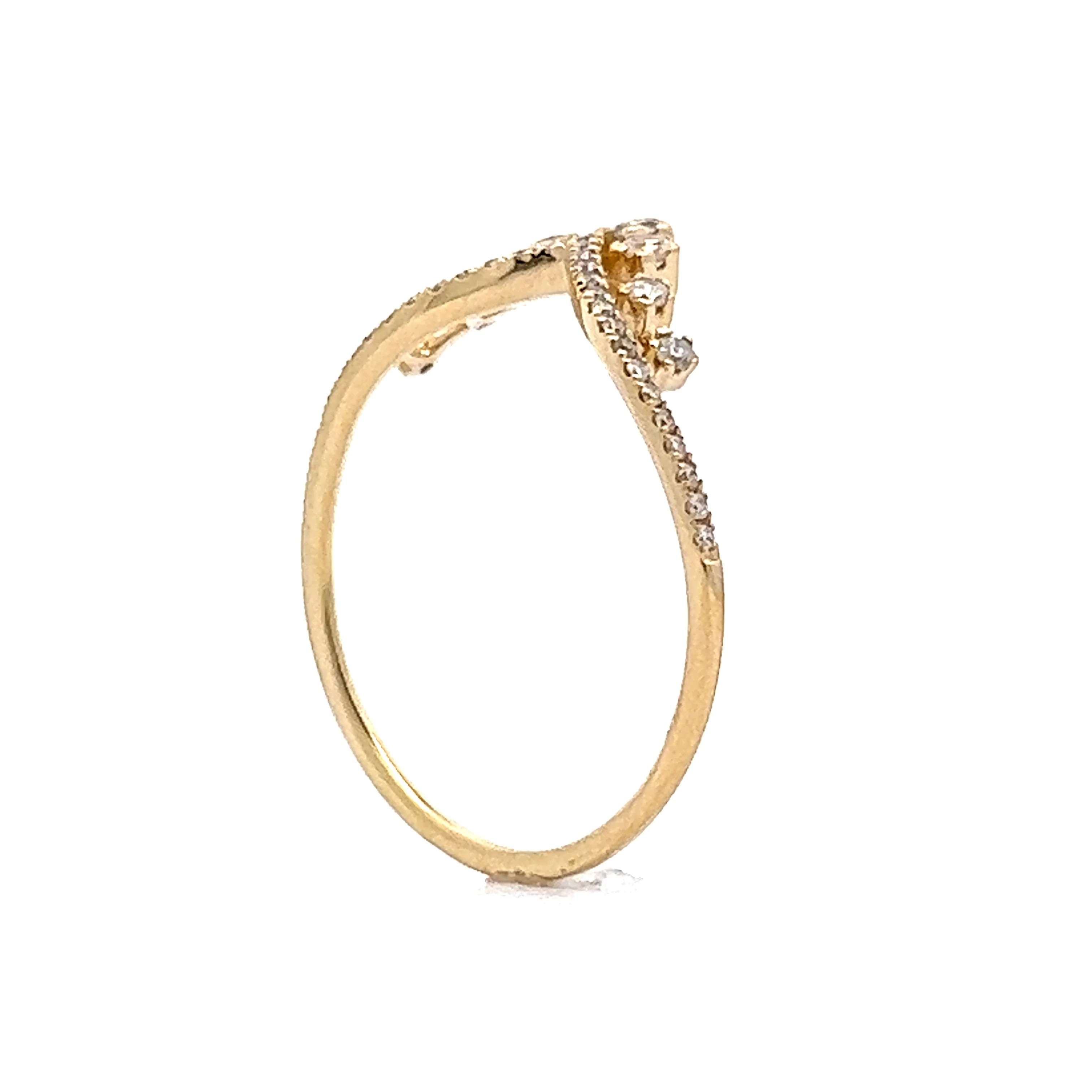 .22 Round Diamond Tiara Wedding Band in 14k Yellow Gold - Image 5