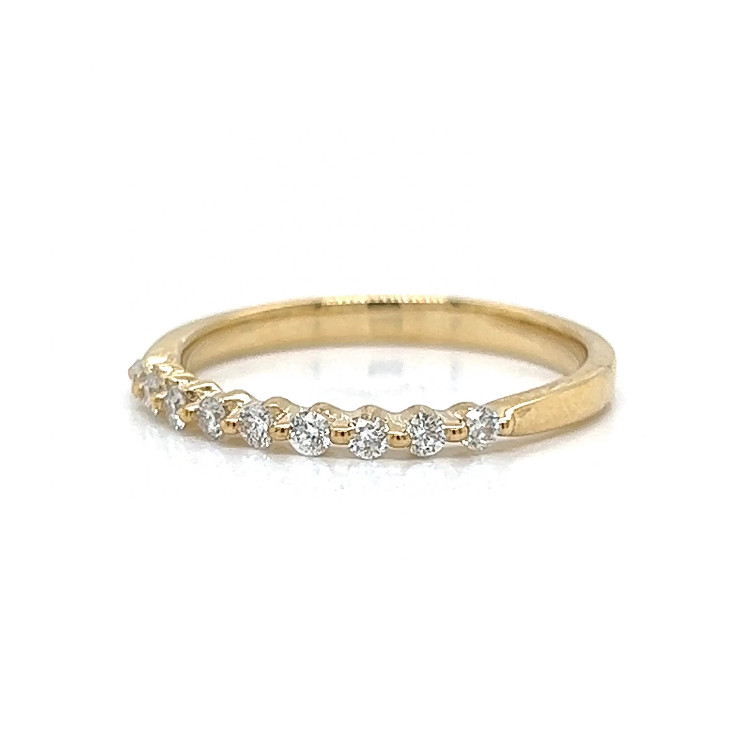 .22 Shared Prong Diamond Wedding Band in 14k Yellow Gold - Image 2