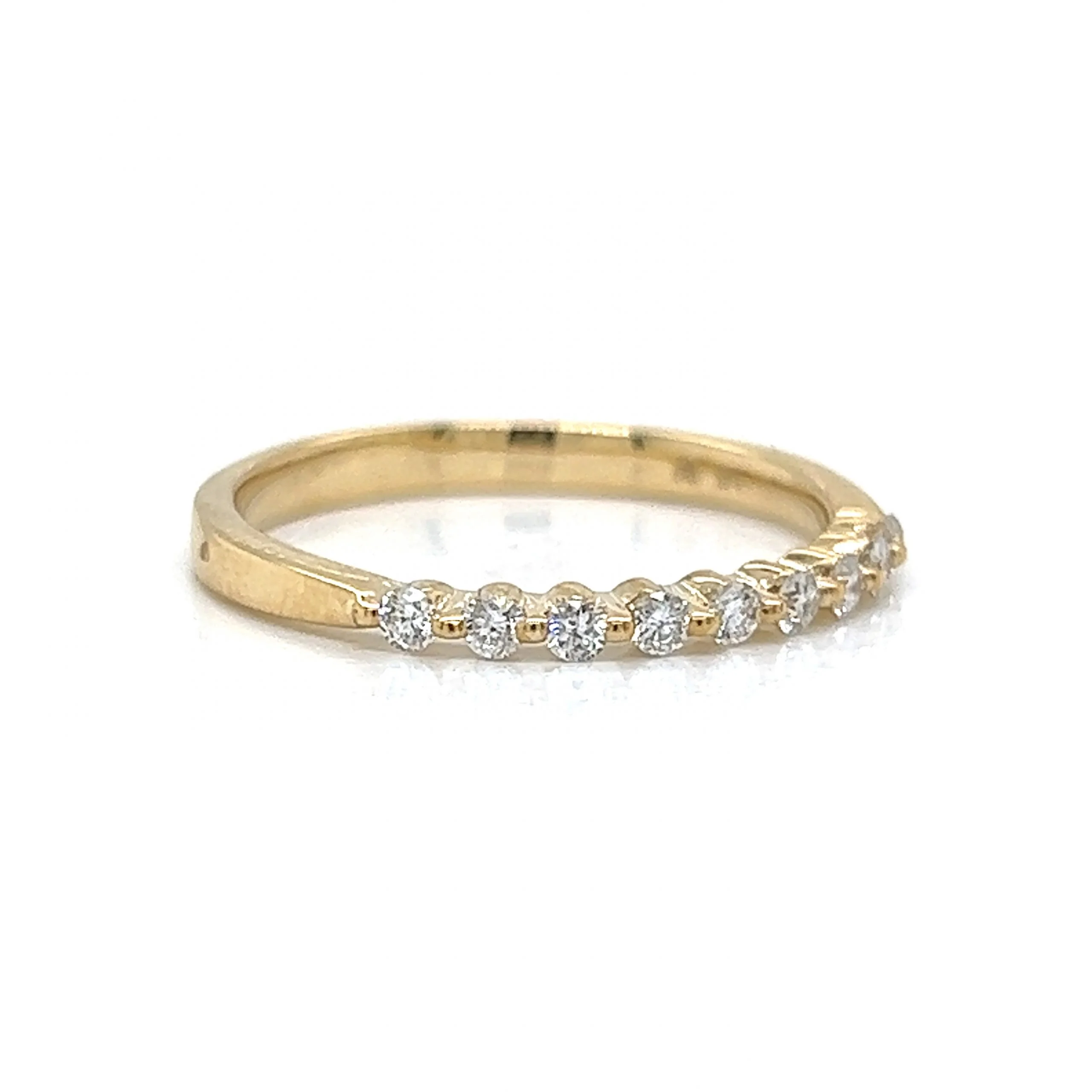 .22 Shared Prong Diamond Wedding Band in 14k Yellow Gold - Image 3