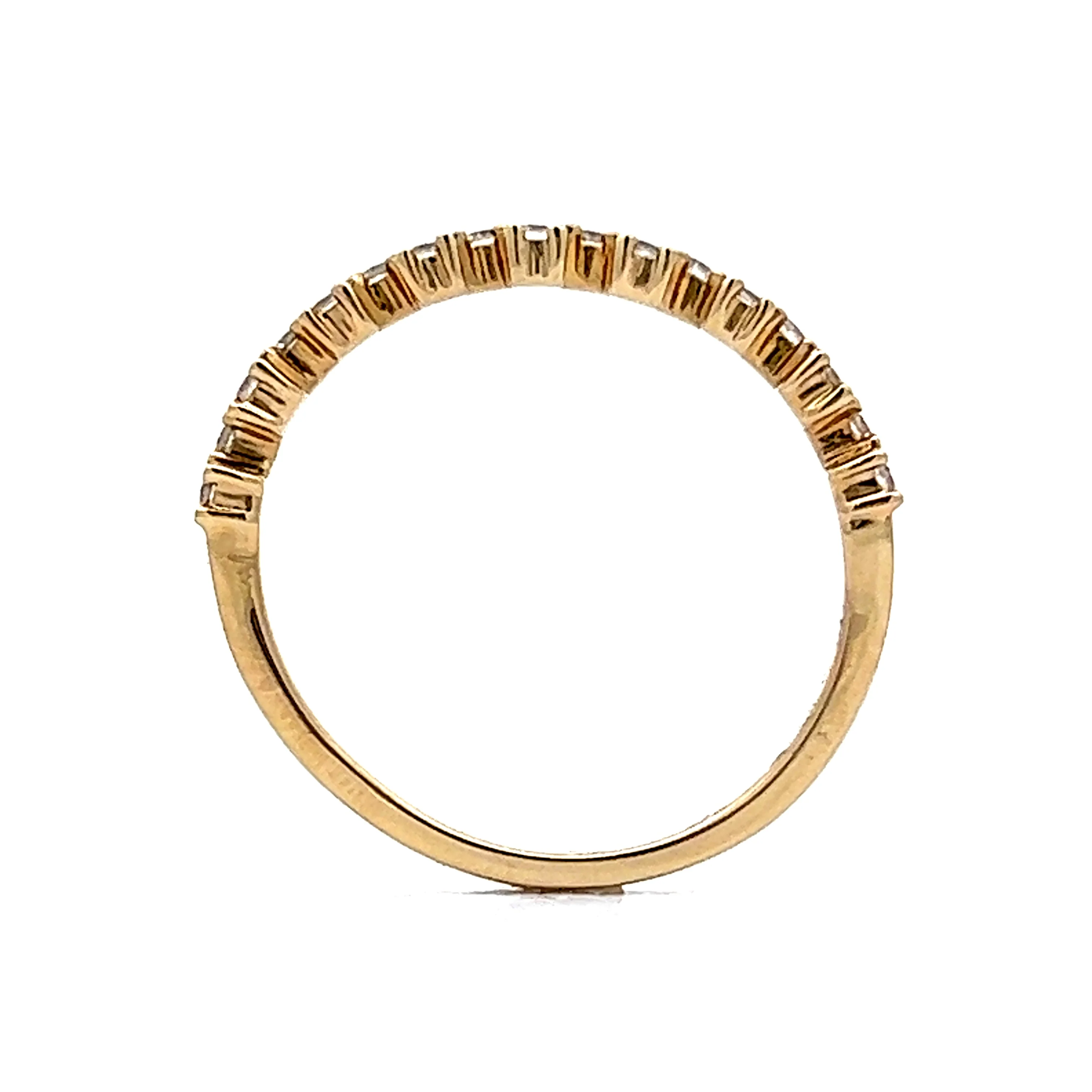 .22 Staggered Diamond Wedding Band in 14k Yellow Gold - Image 4