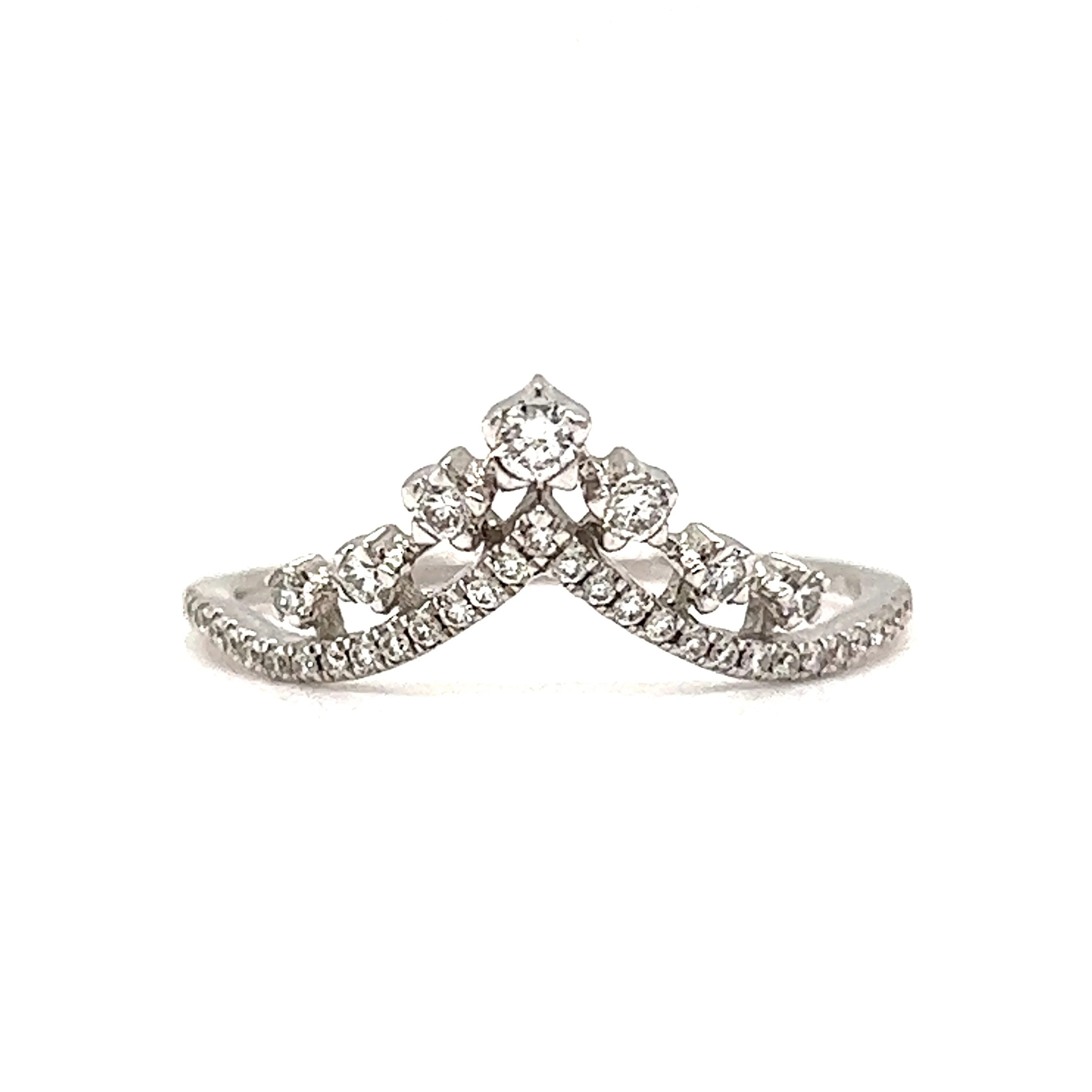 .22 Tiara Diamond Wedding Band in 14k White Gold