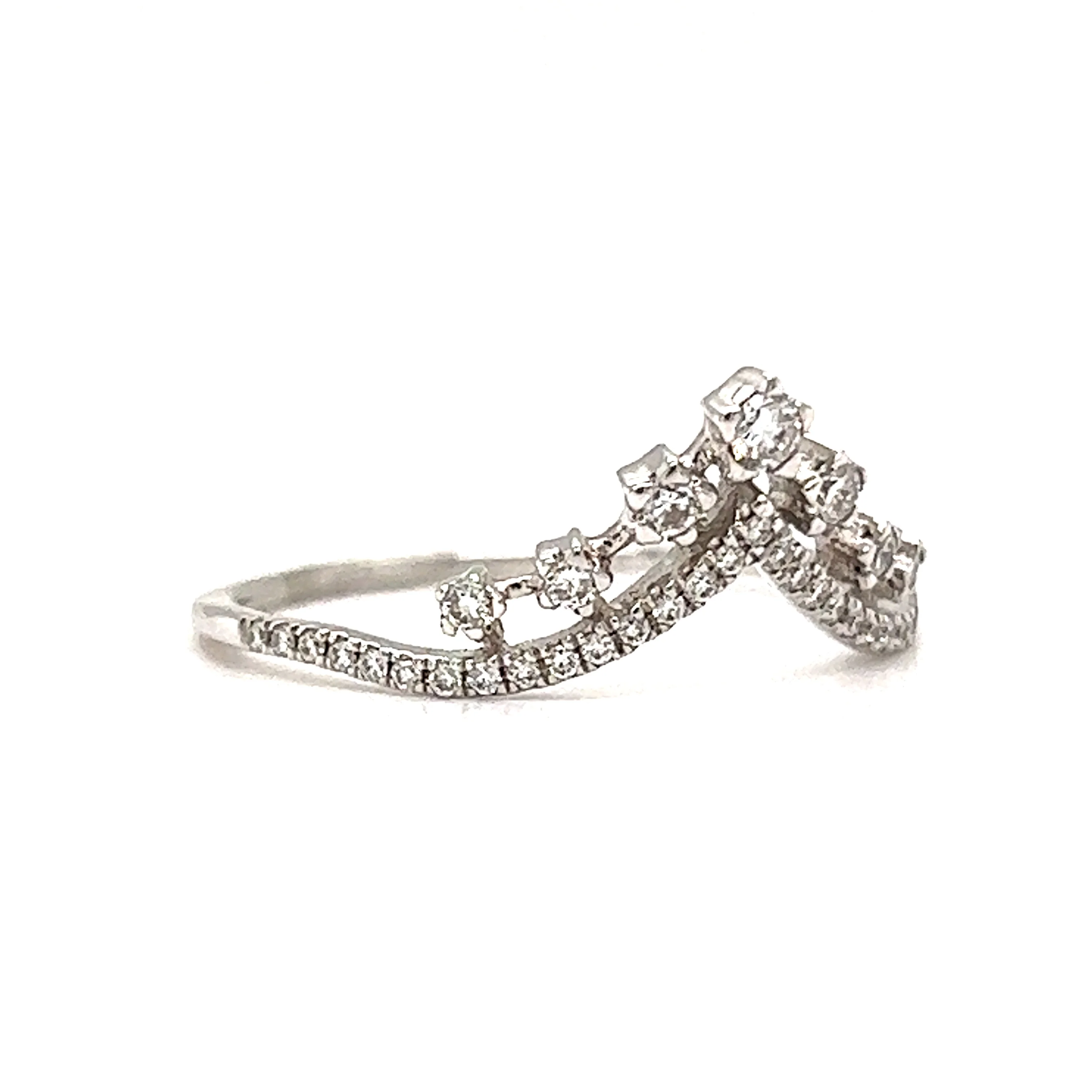 .22 Tiara Diamond Wedding Band in 14k White Gold - Image 3