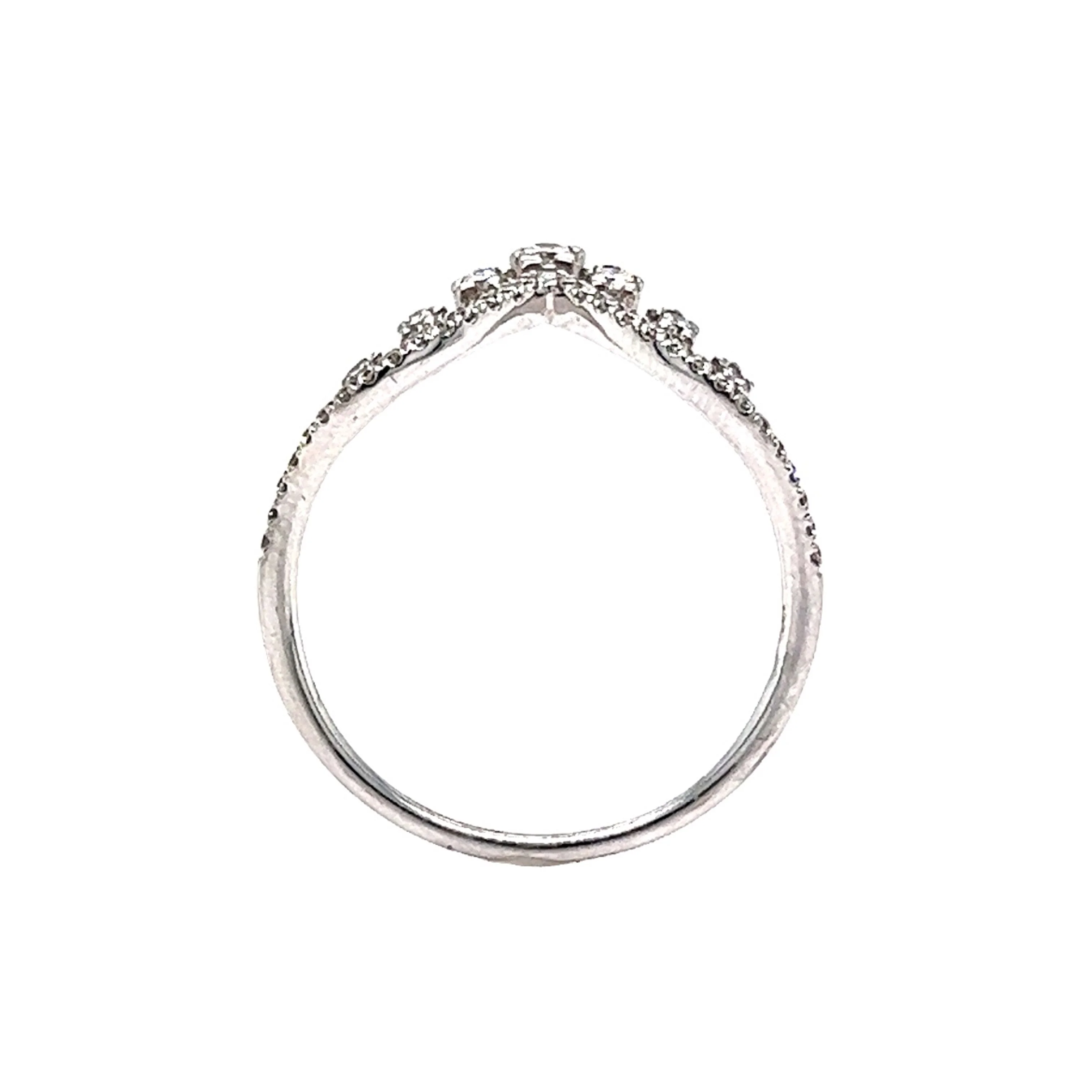 .22 Tiara Diamond Wedding Band in 14k White Gold - Image 4