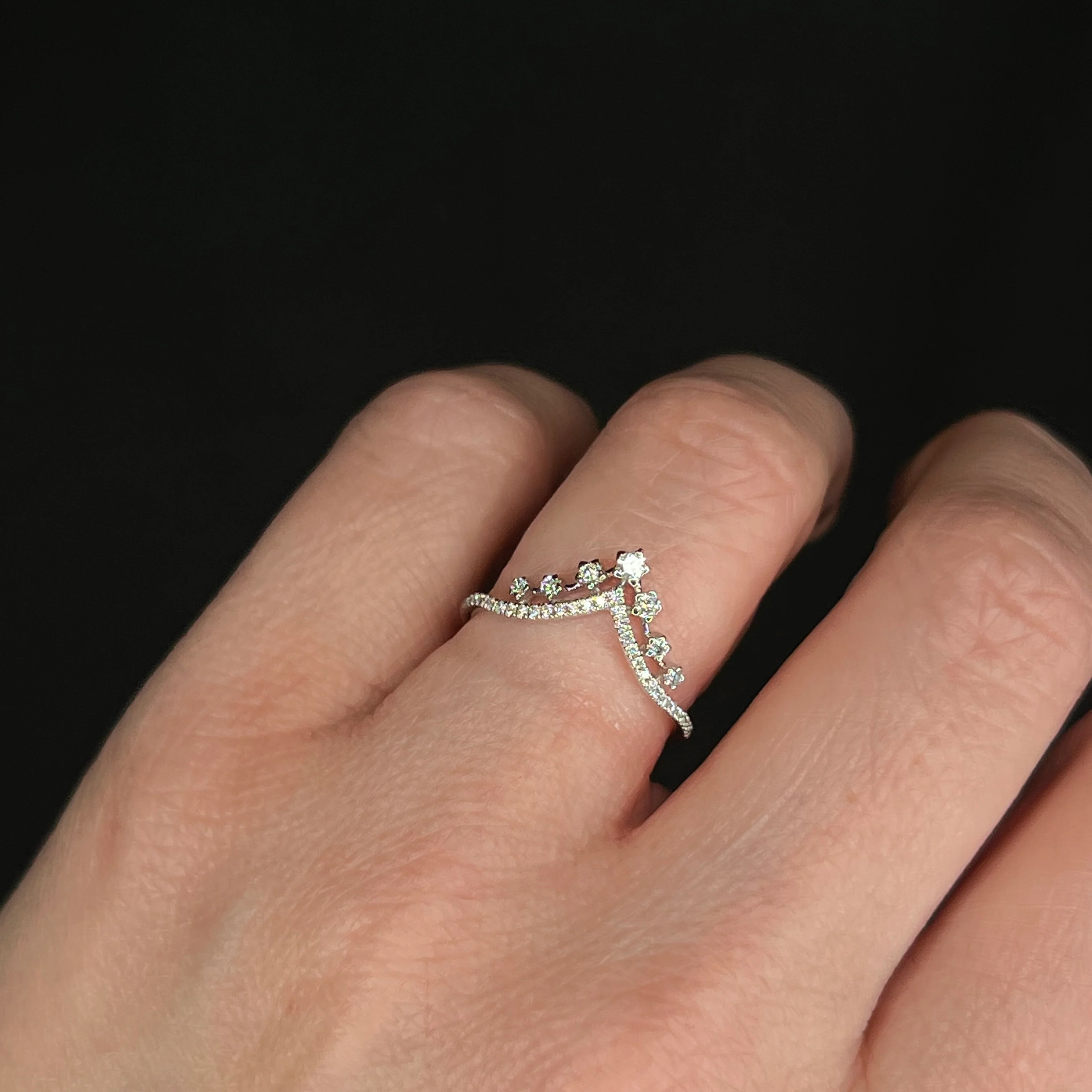 .22 Tiara Diamond Wedding Band in 14k White Gold - Image 6