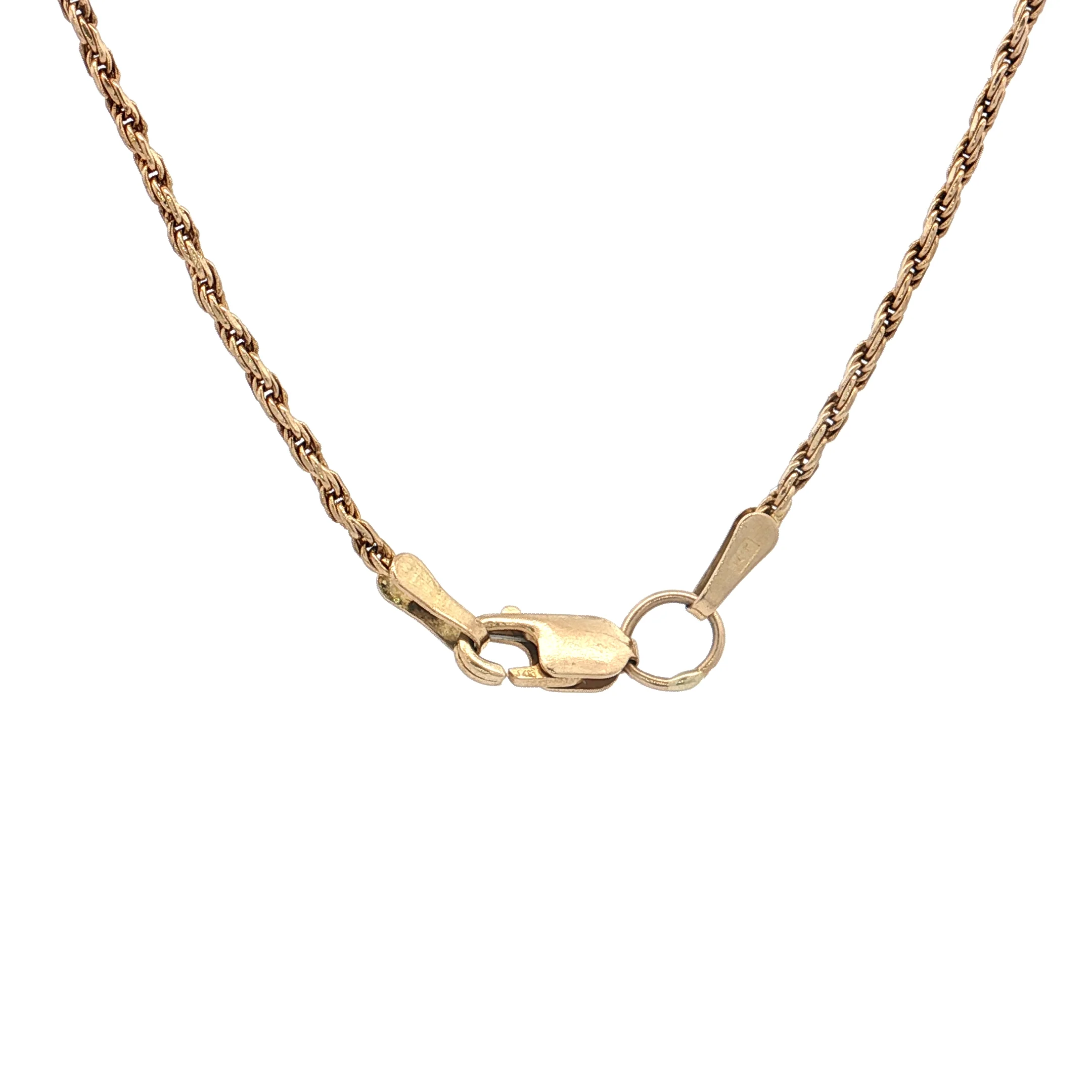 22" Twisted Textured Rope Chain Necklace 14k Yellow Gold - Image 4