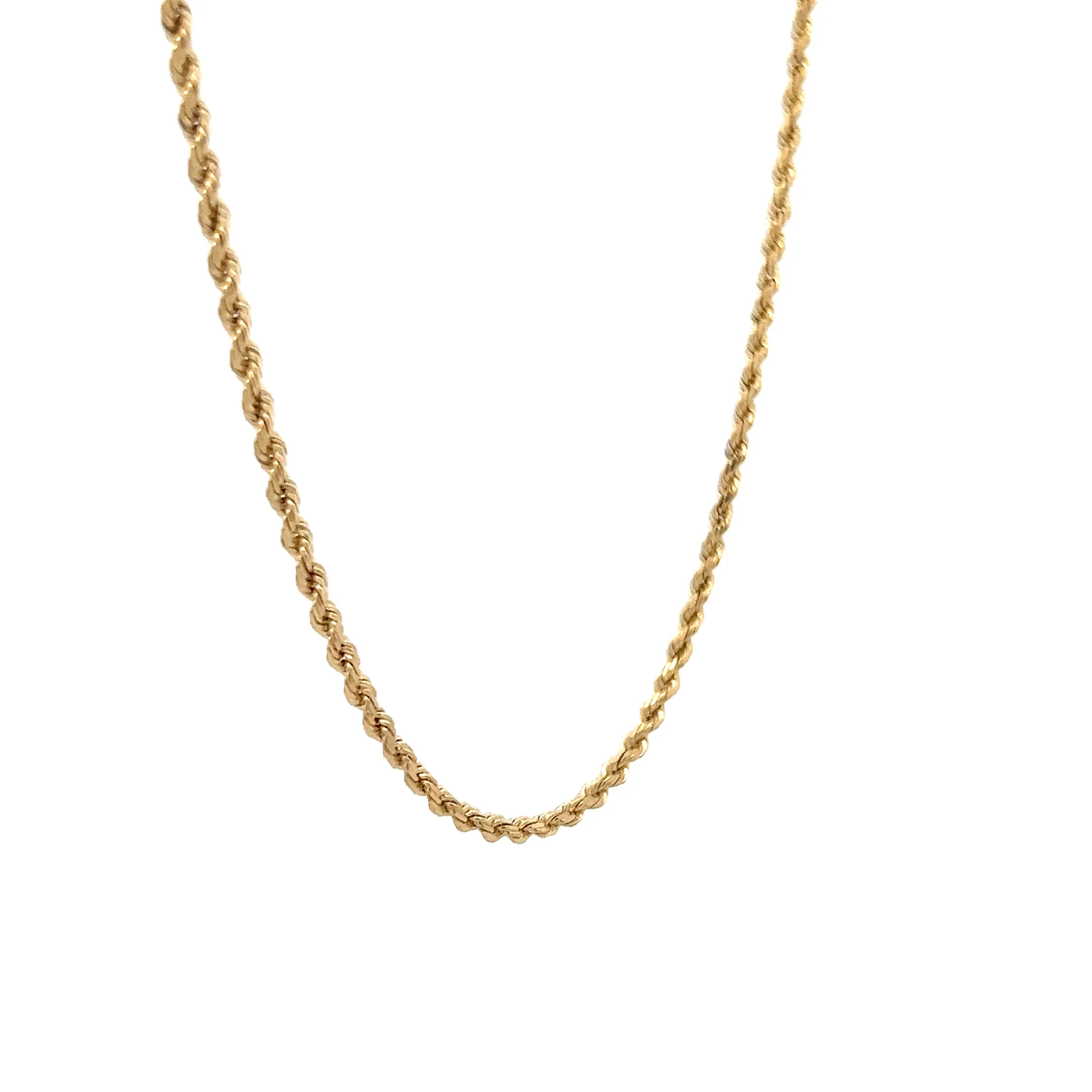 23.5" Rope Chain Necklace in 14k Yellow Gold - Image 3