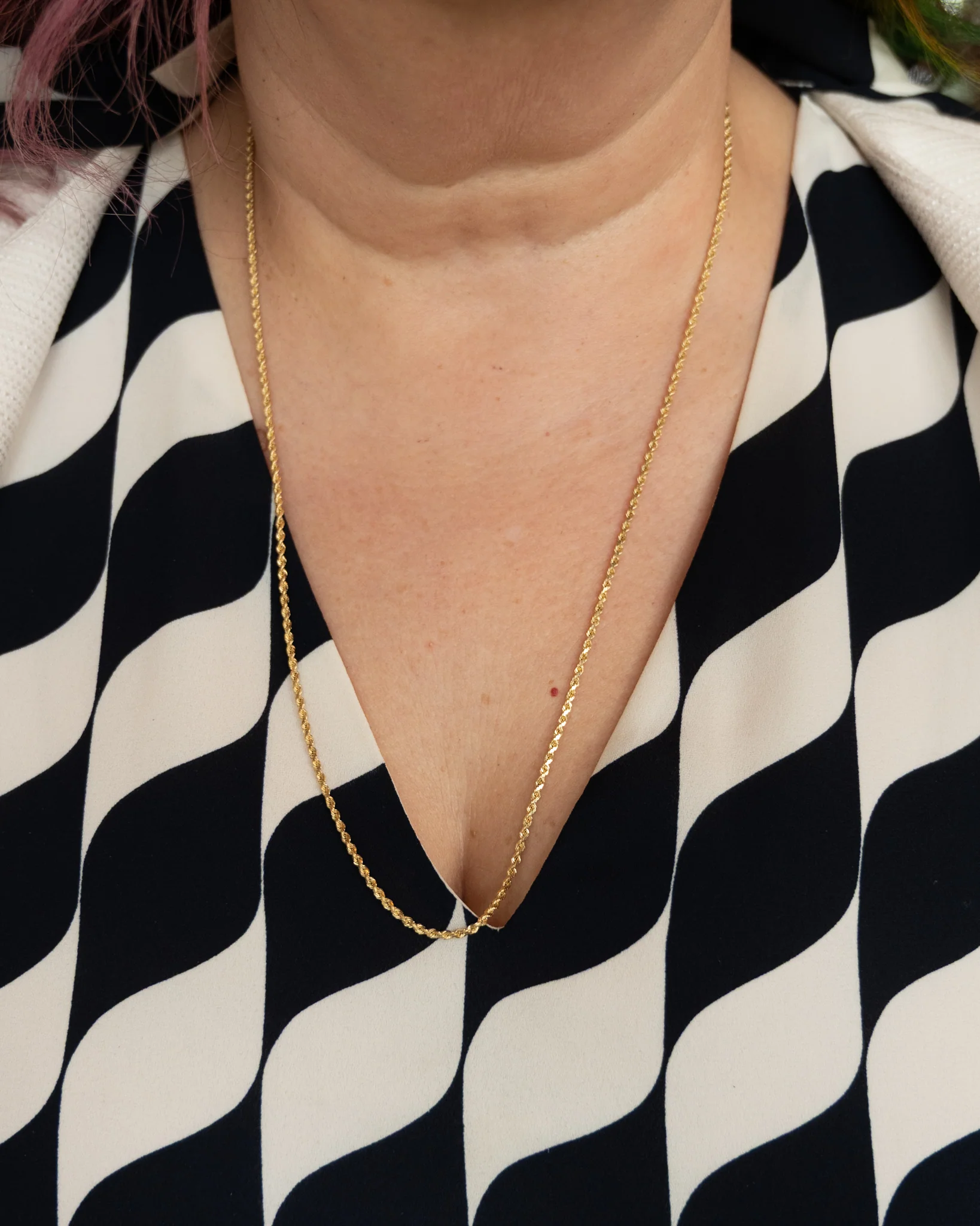 23.5" Rope Chain Necklace in 14k Yellow Gold - Image 6