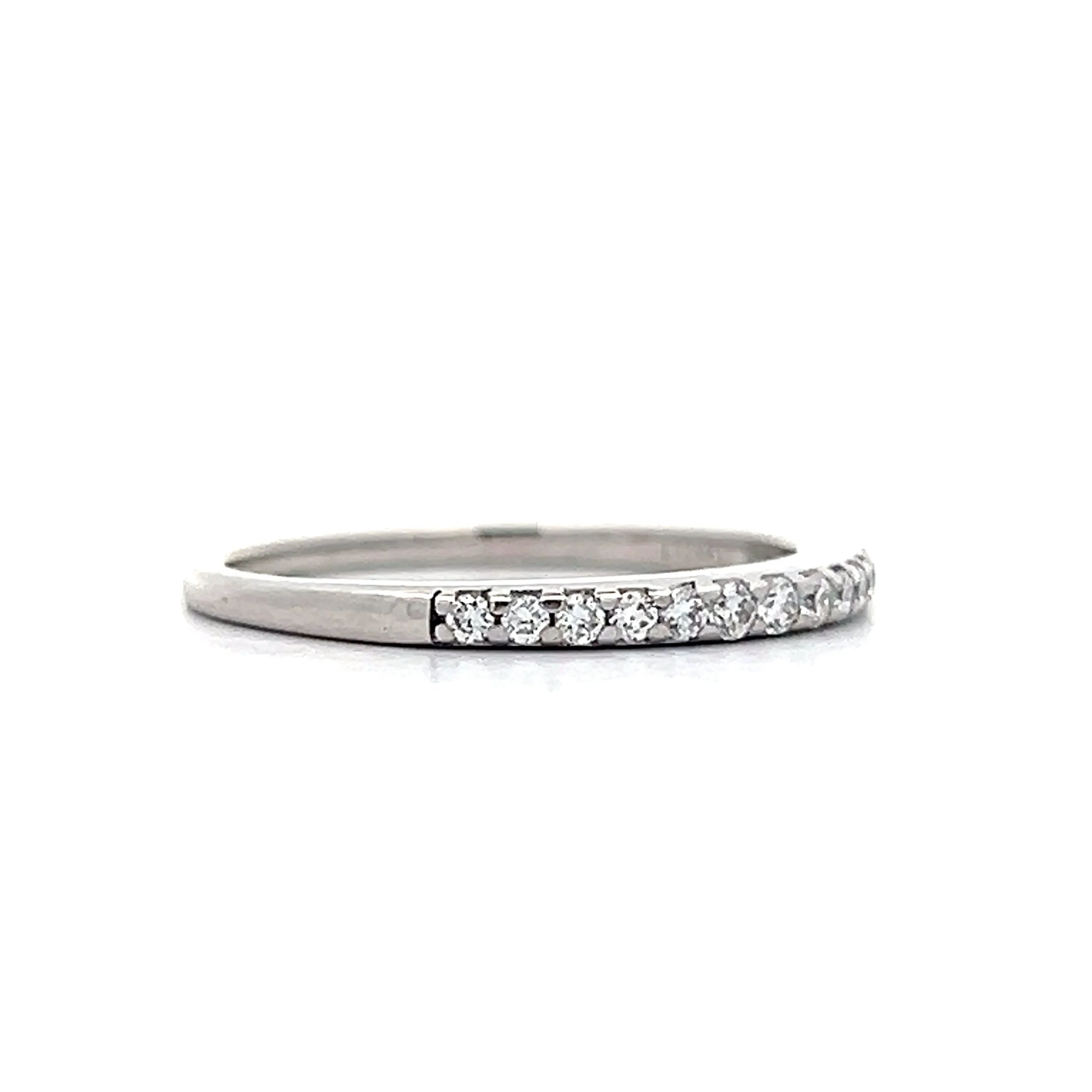 .23 Classic Round Diamond Wedding Band in 18k White Gold - Image 3