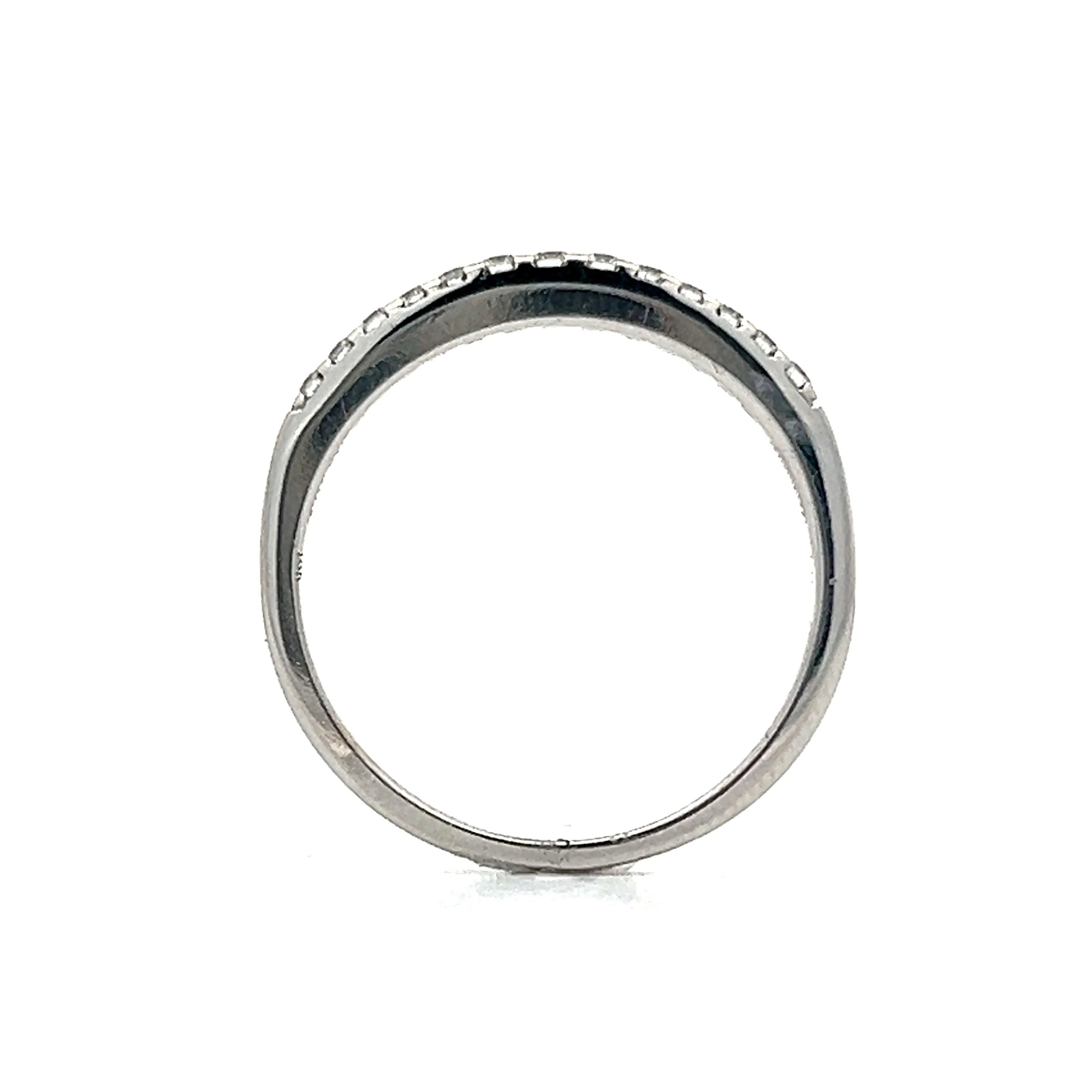 .23 Classic Round Diamond Wedding Band in 18k White Gold - Image 4