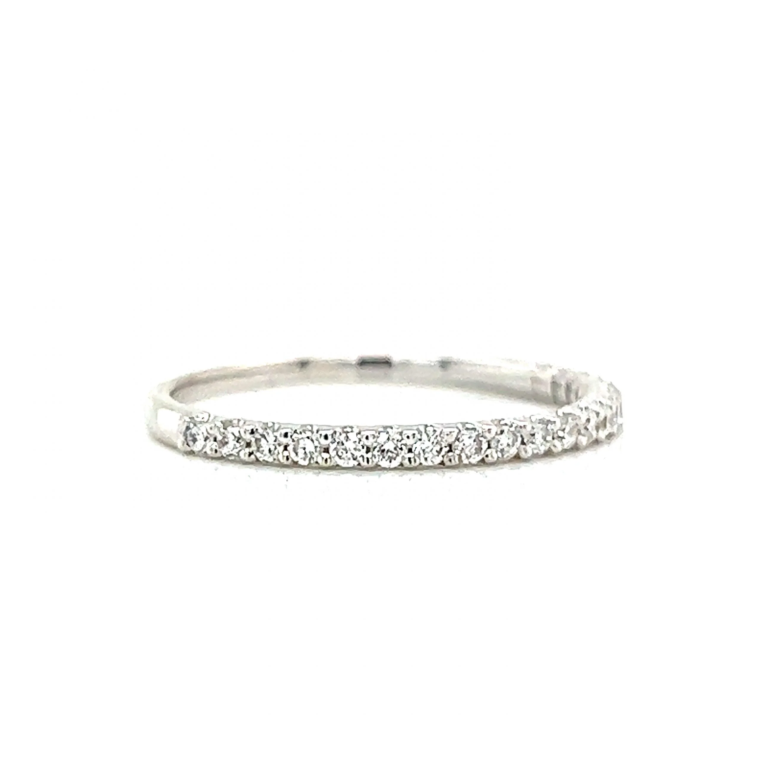 .23 Diamond Half Eternity Wedding Band in 14k White Gold - Image 3