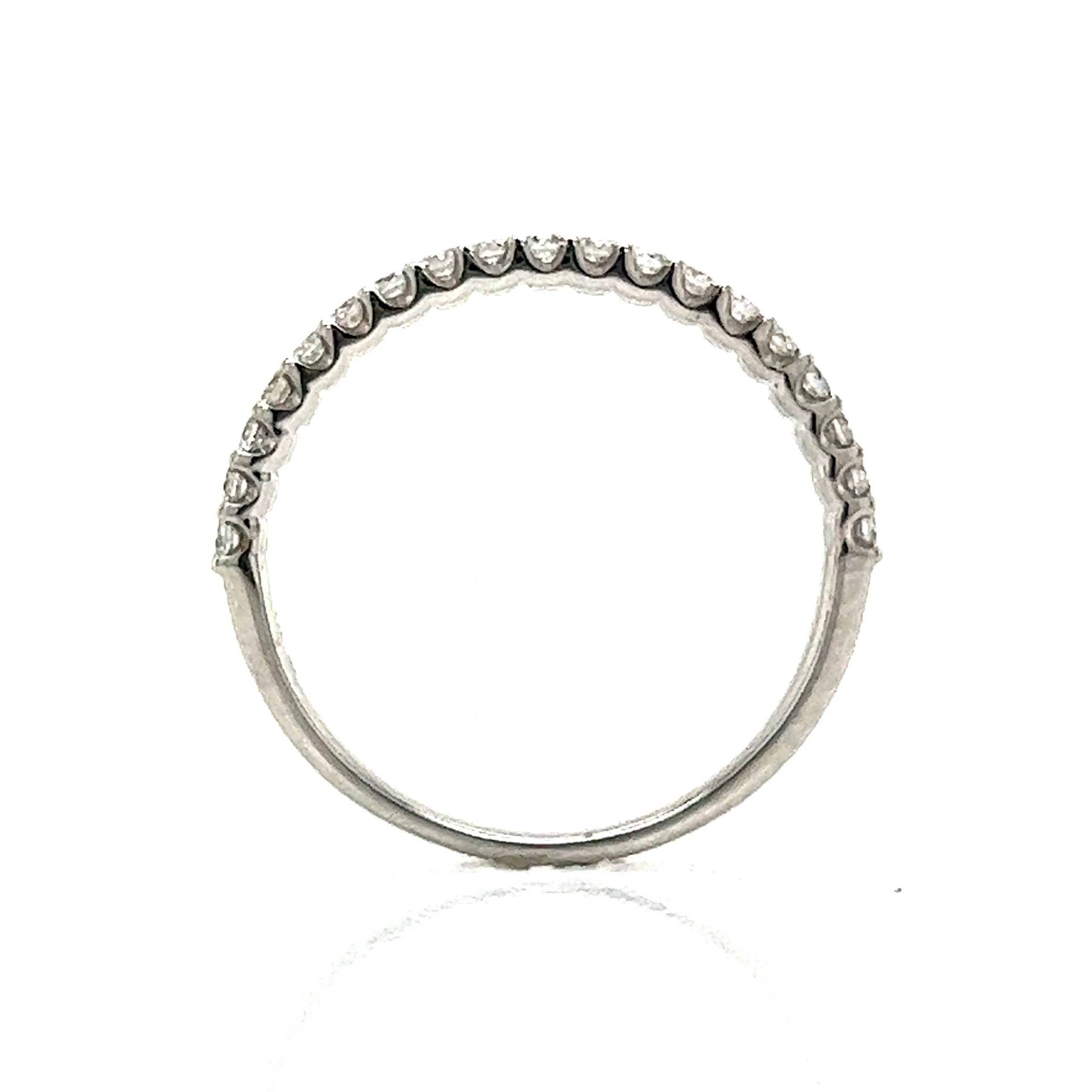.23 Diamond Half Eternity Wedding Band in 14k White Gold - Image 4