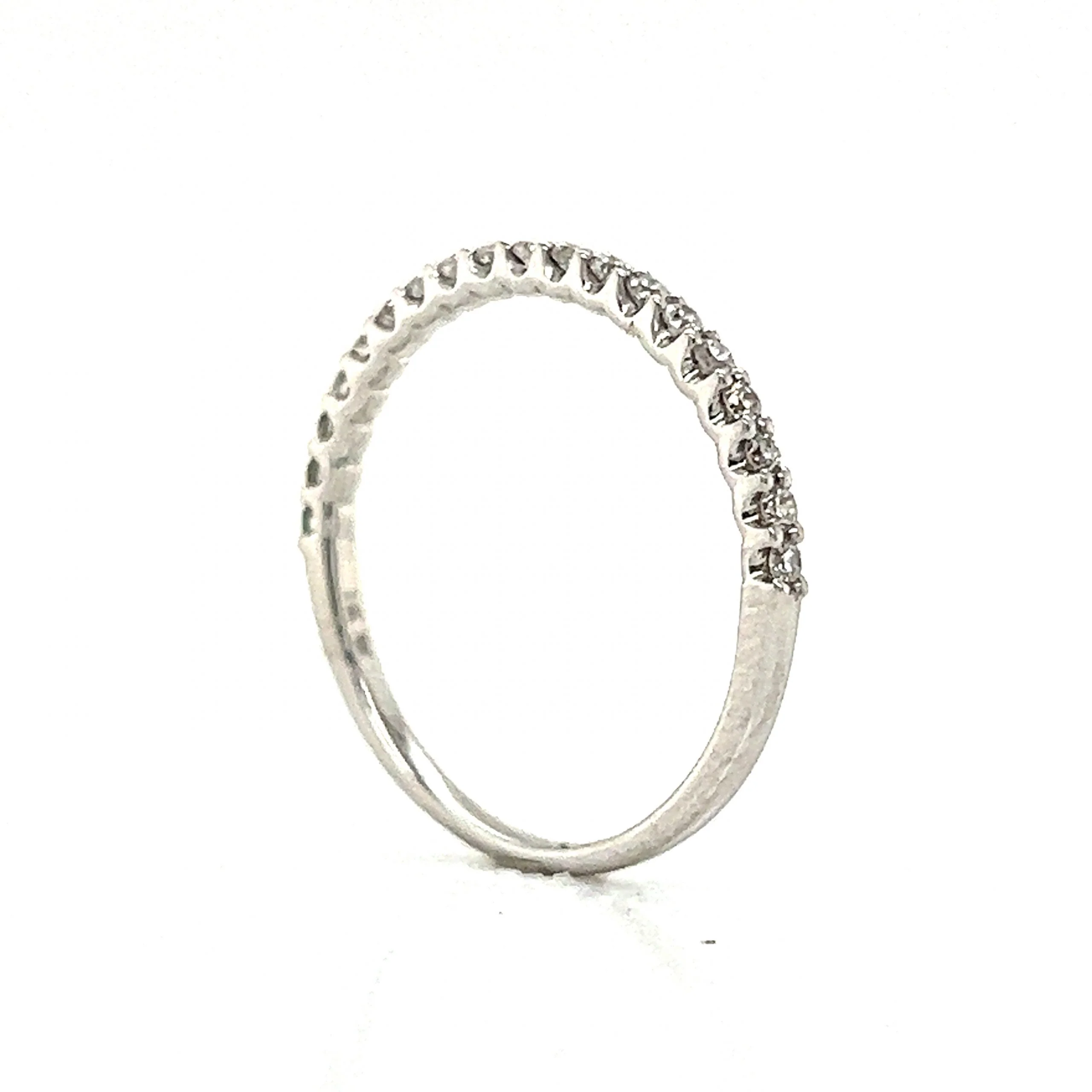 .23 Diamond Half Eternity Wedding Band in 14k White Gold - Image 5