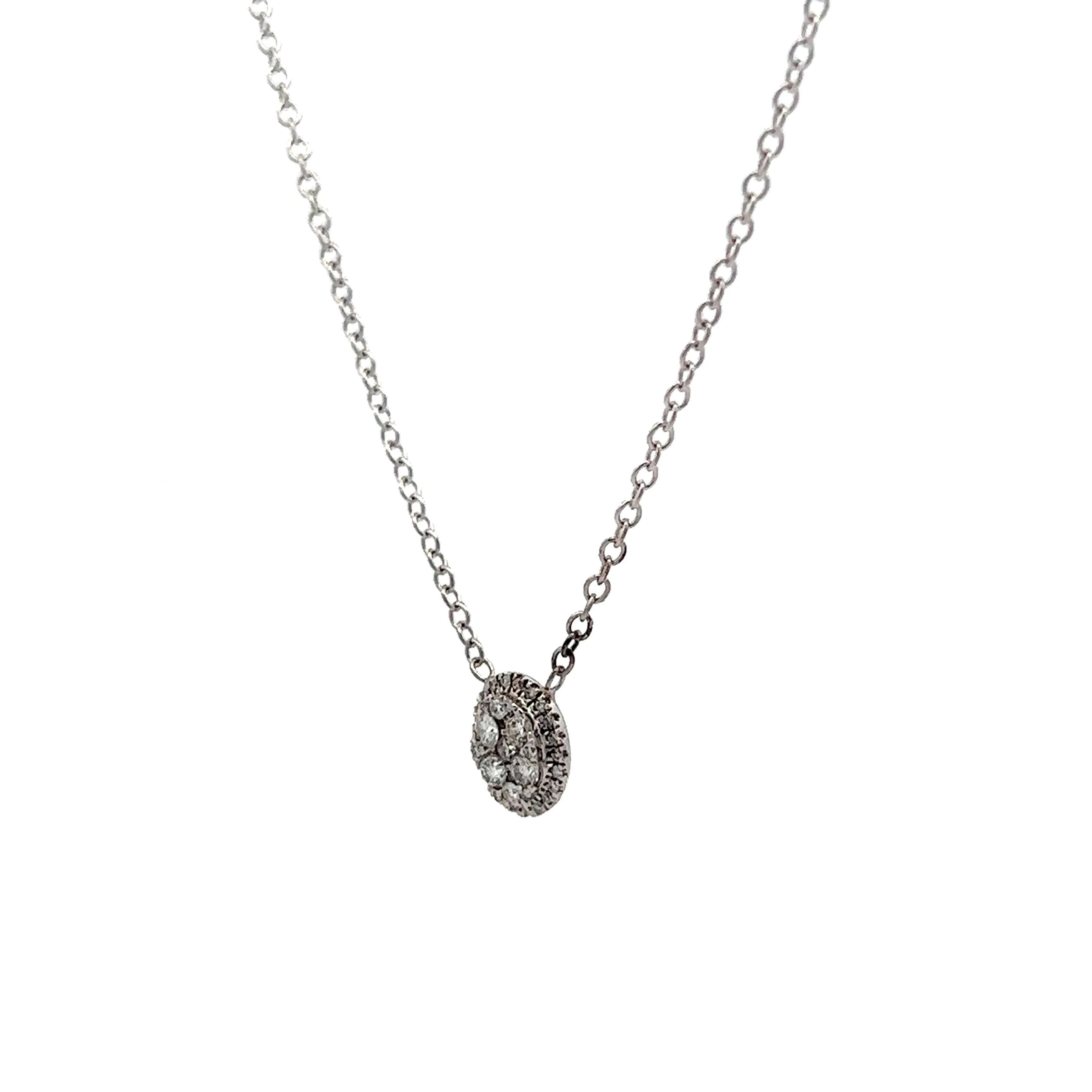 .23 Diamond Pendant Necklace in 14k White Gold - Image 2