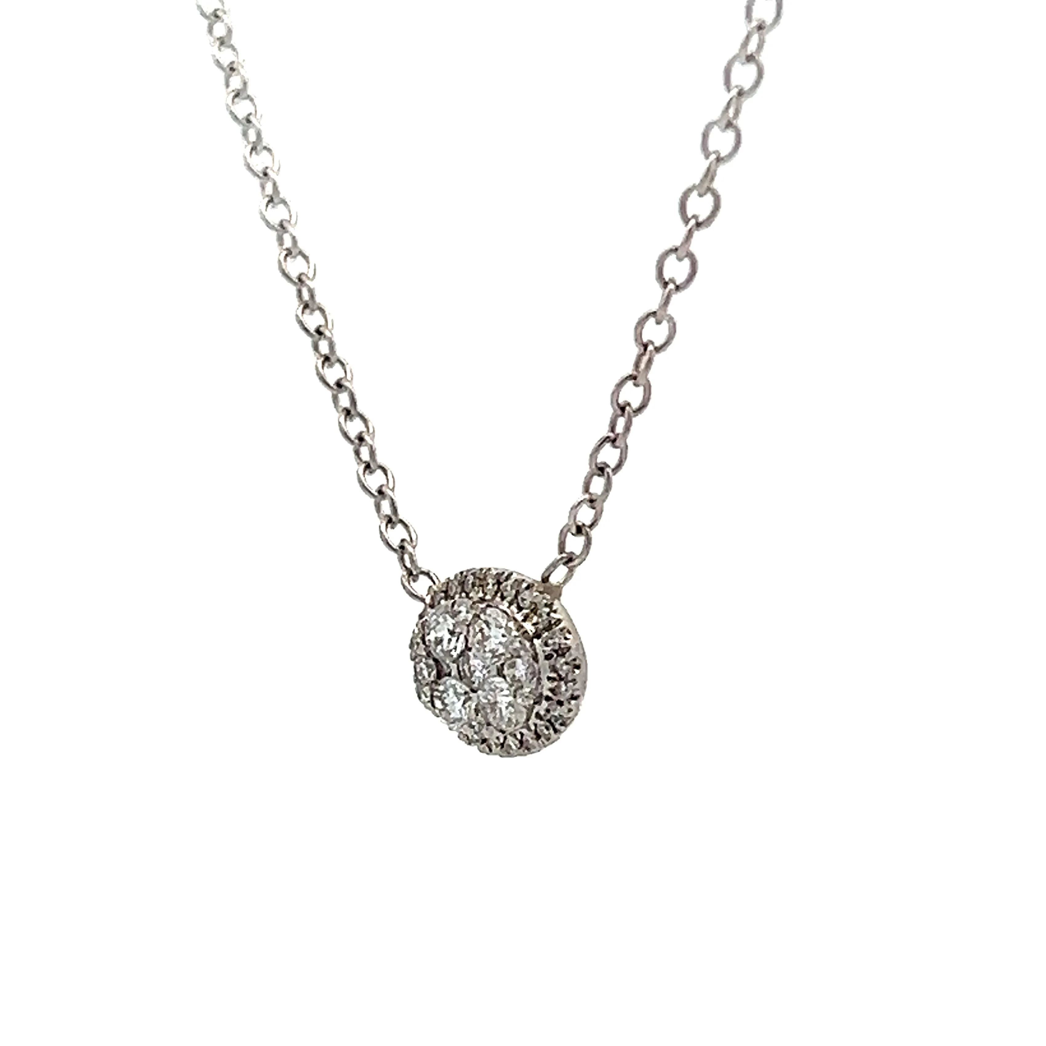 .23 Diamond Pendant Necklace in 14k White Gold - Image 2