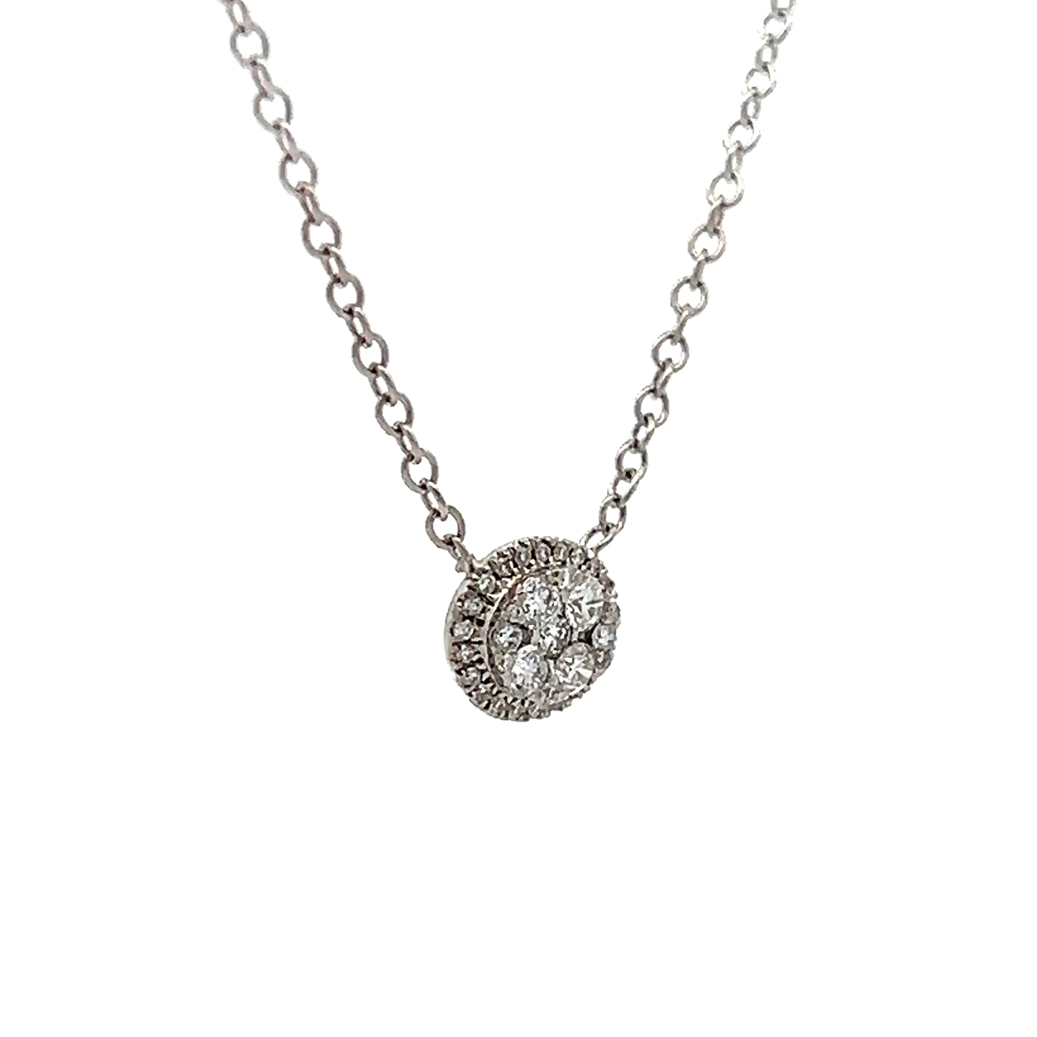 .23 Diamond Pendant Necklace in 14k White Gold - Image 3