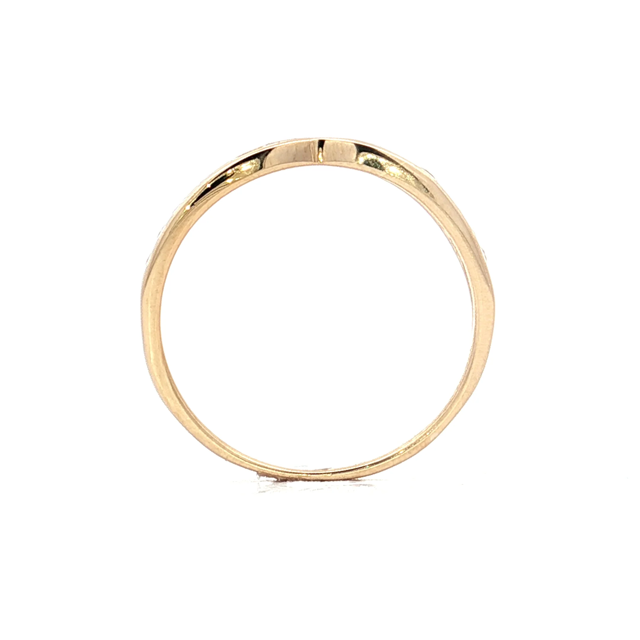 .23 Diamond Stacking Wedding Band 14k Yellow Gold - Image 4