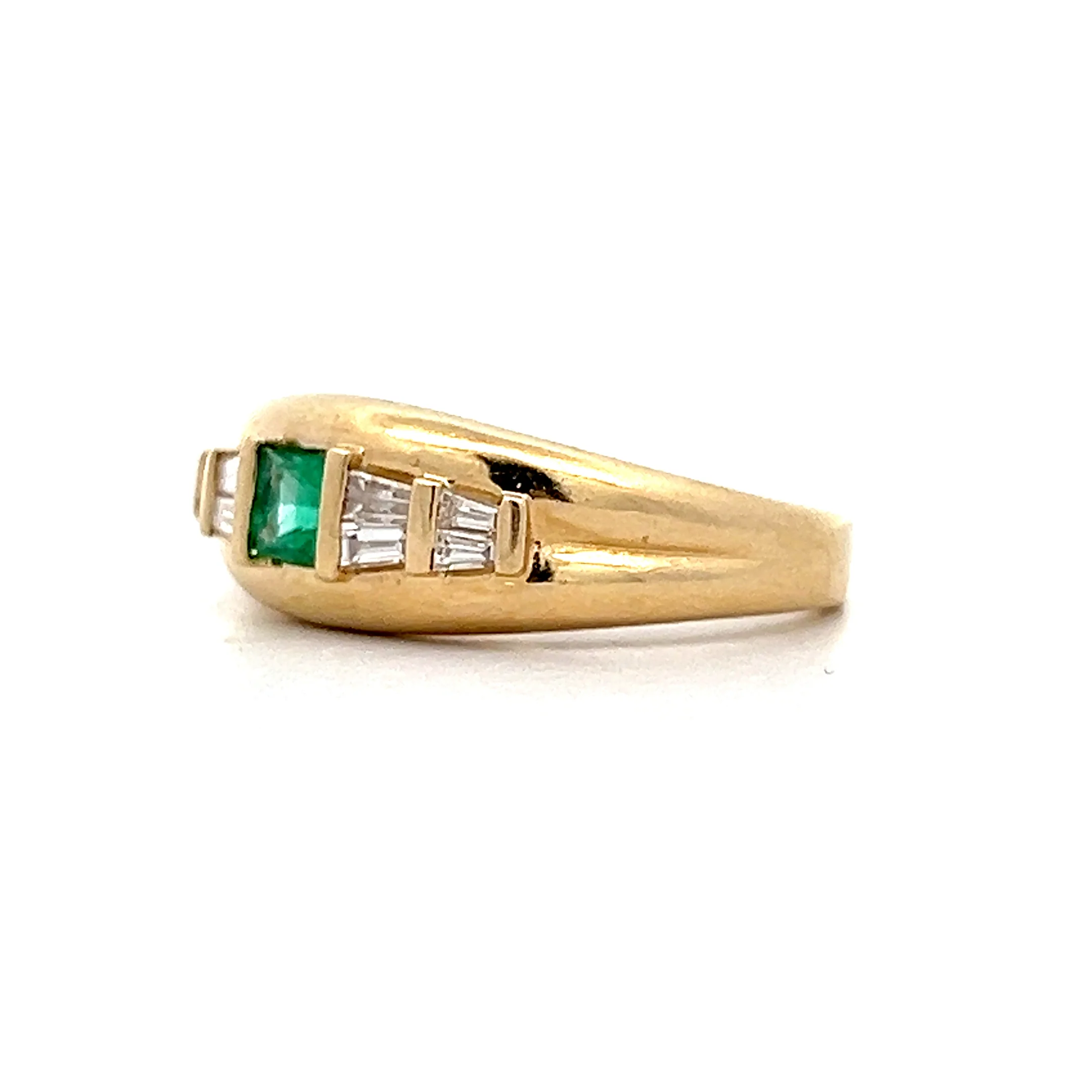 .23 Emerald & Diamond Ring in 14k Yellow Gold - Image 2