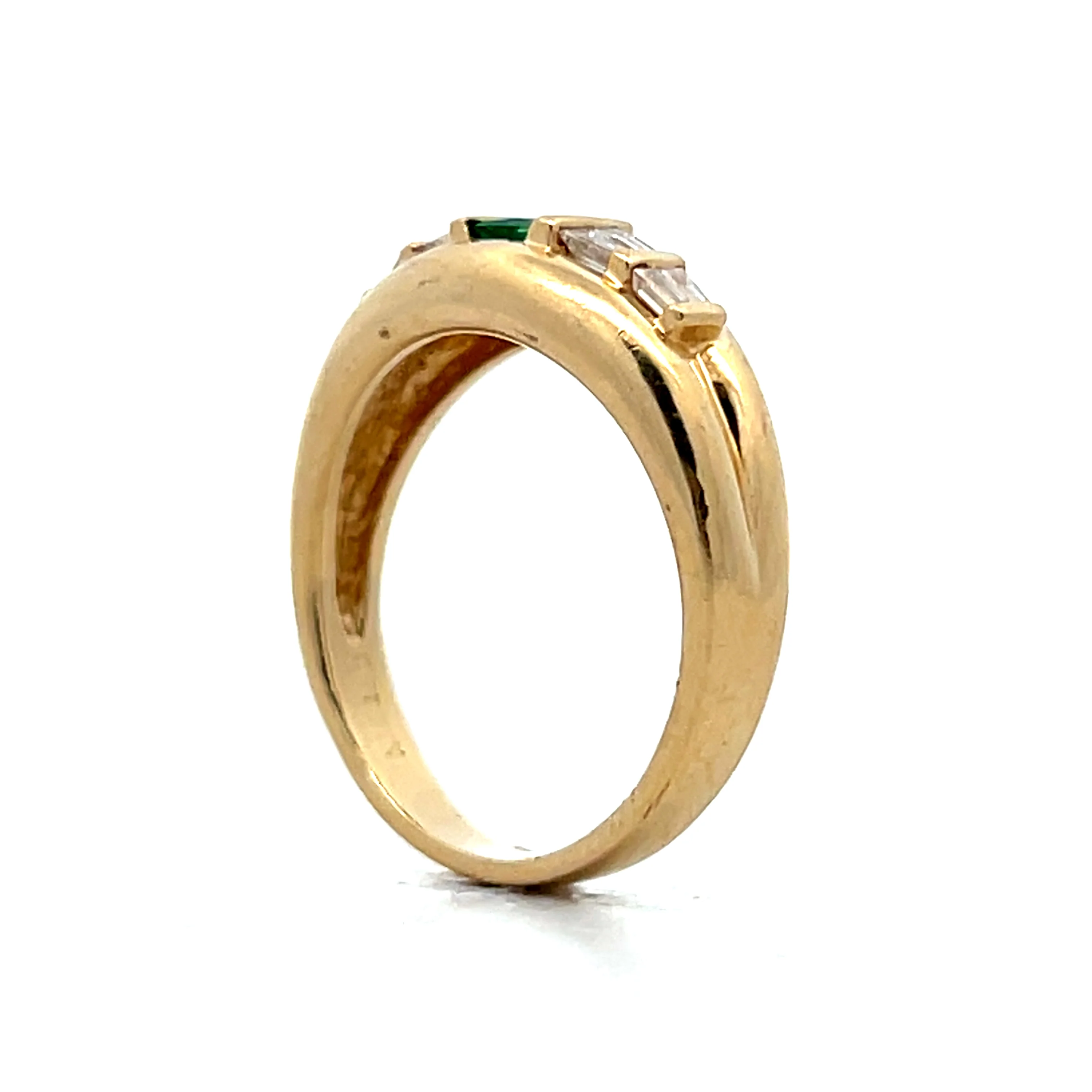 .23 Emerald & Diamond Ring in 14k Yellow Gold - Image 5