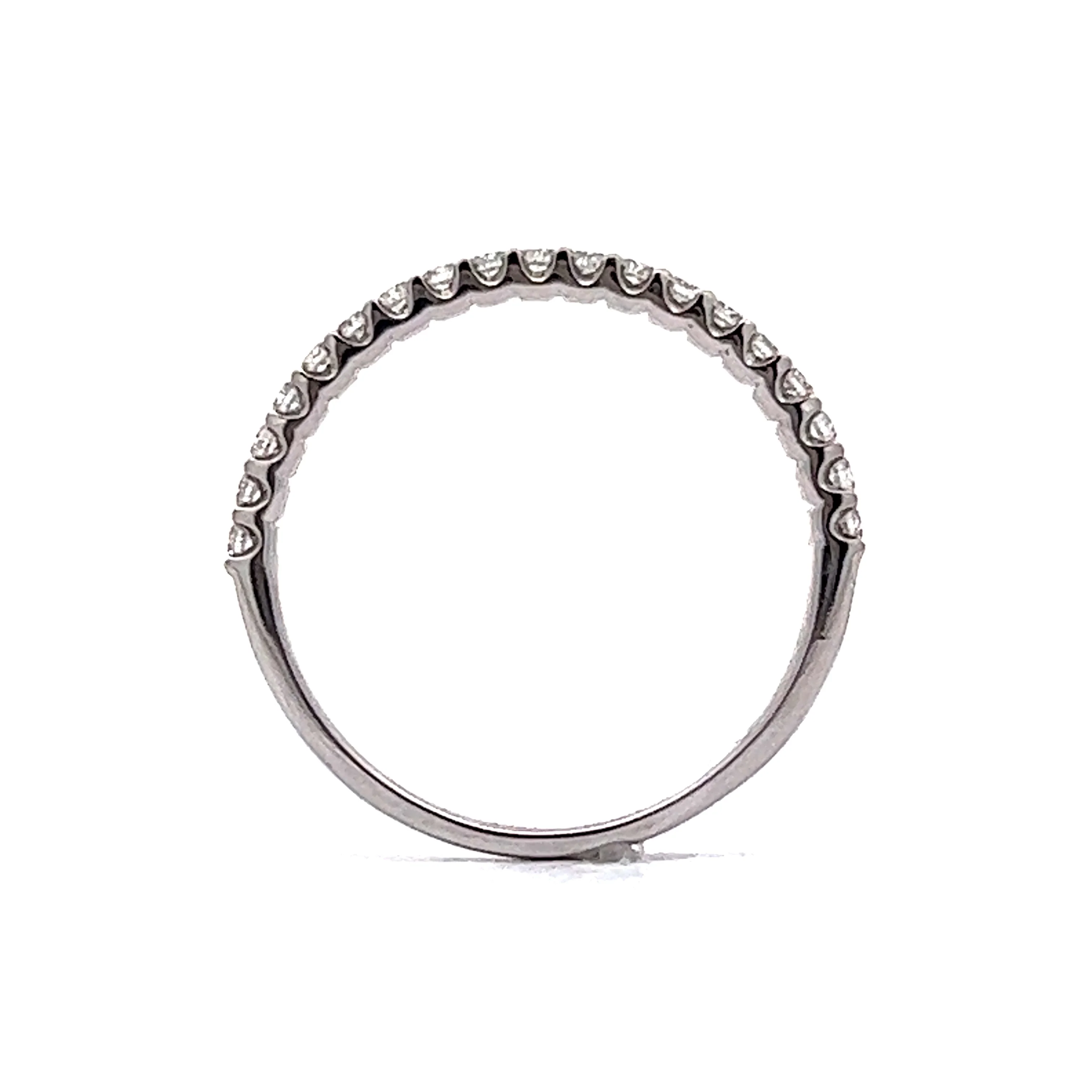 .23 Half Eternity Diamond Wedding Band in 14k White Gold - Image 4
