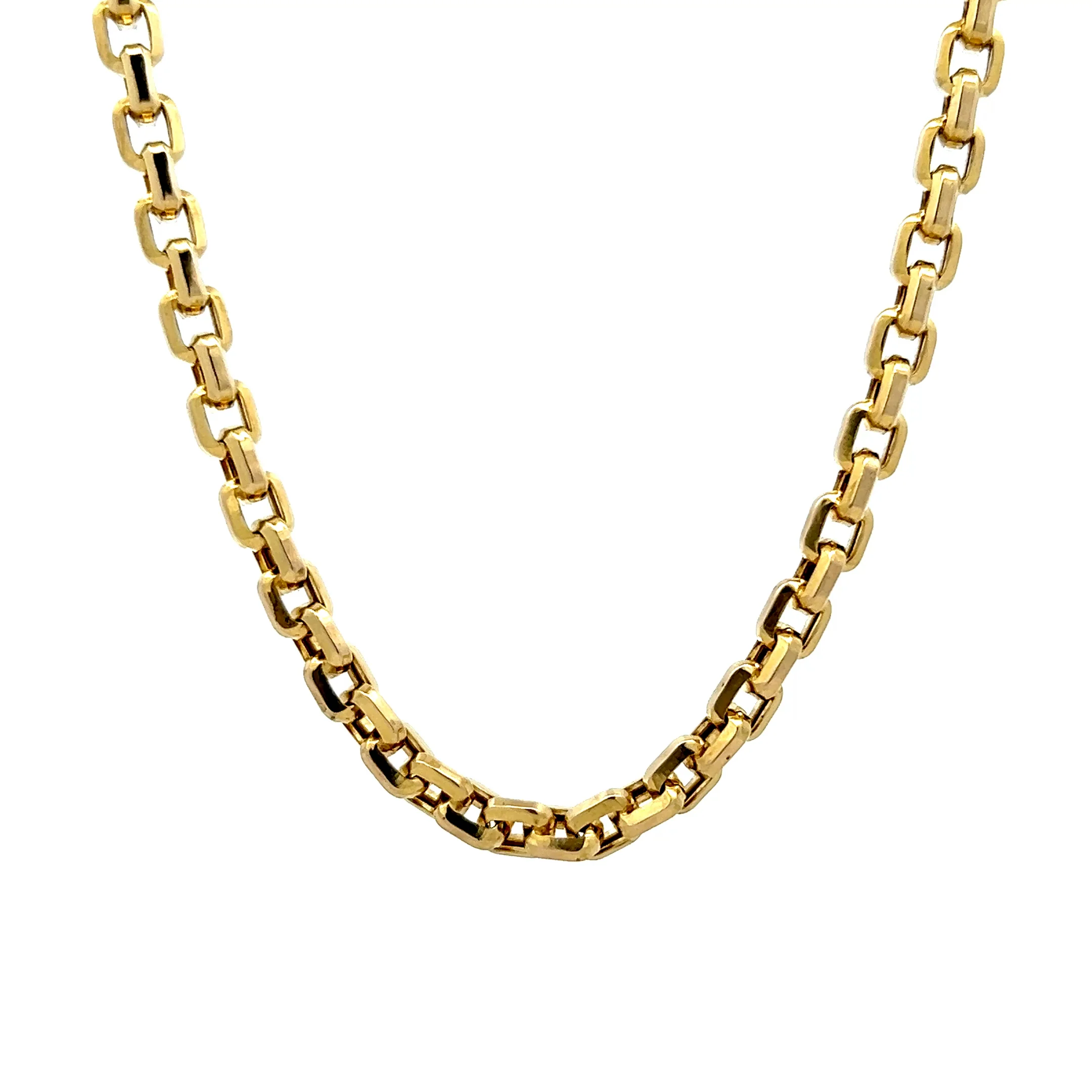 23 Inch Curb Chain Link Necklace in 14k Yellow Gold