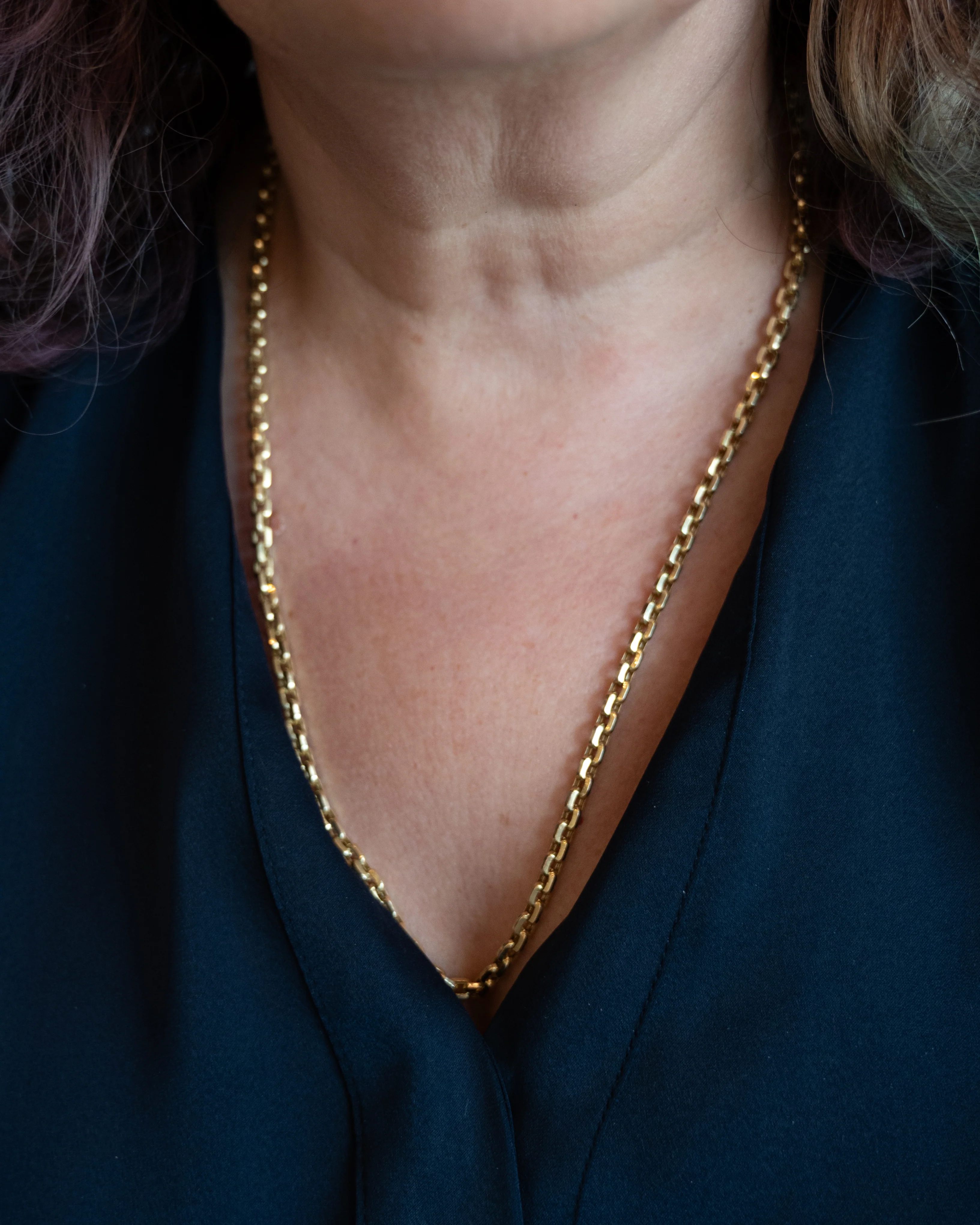 23 Inch Curb Chain Link Necklace in 14k Yellow Gold - Image 6