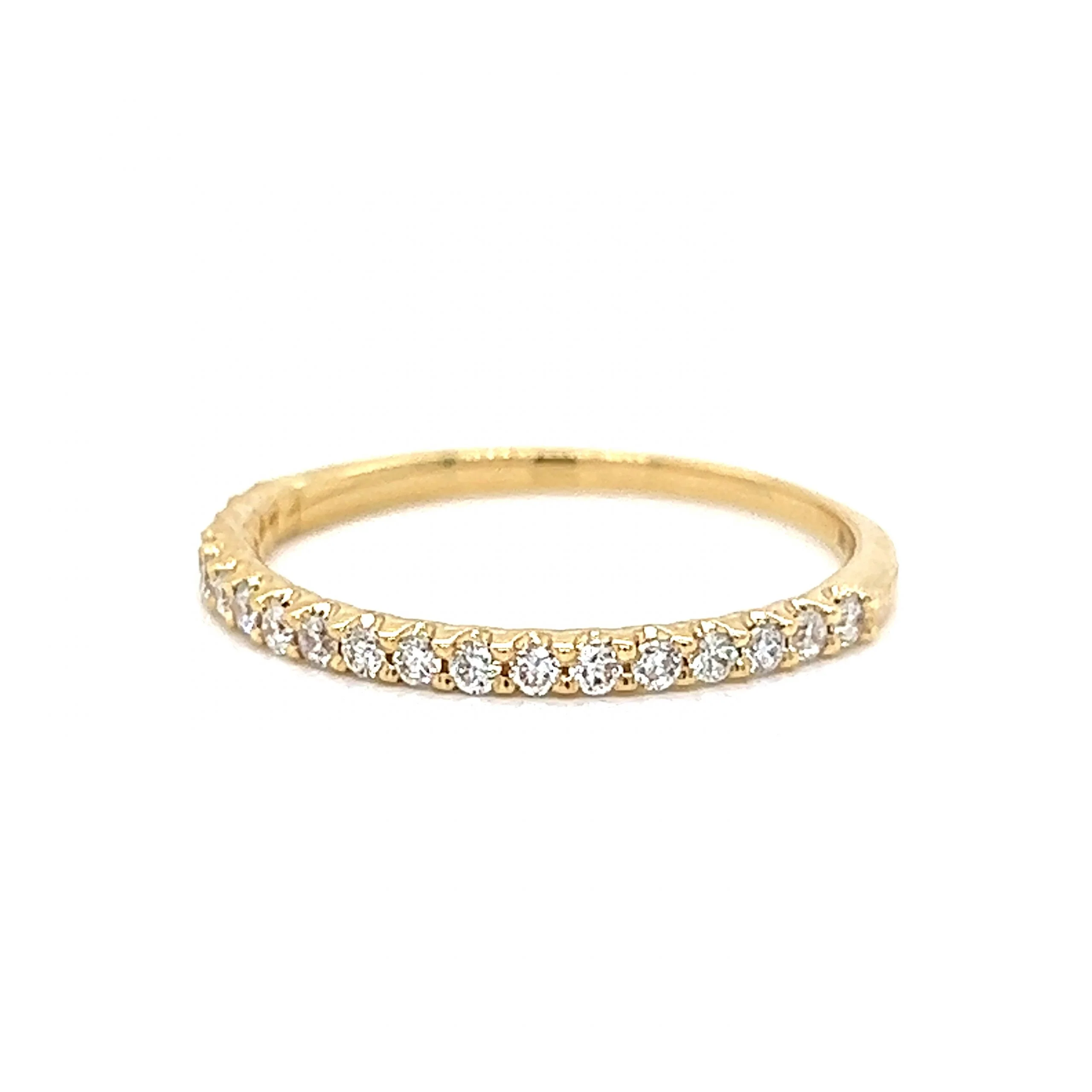 .23 Thin Diamond Wedding Band in 14k Yellow Gold - Image 2