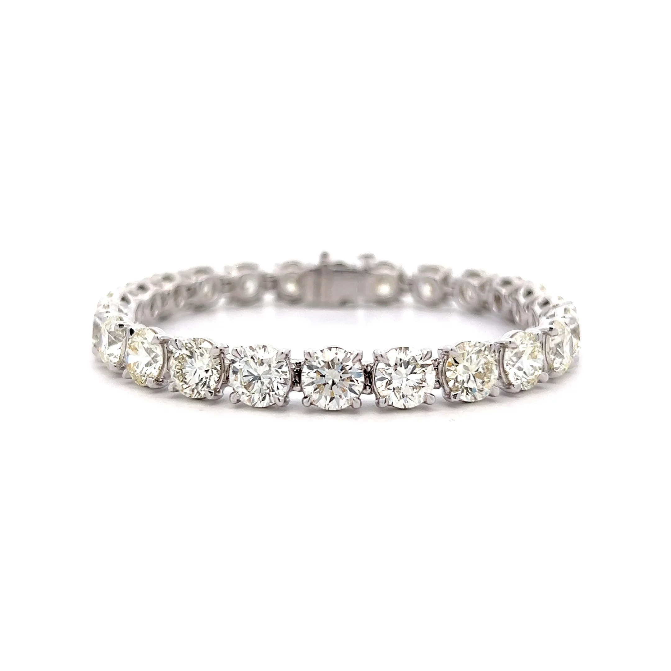 24.24 Round Diamond Tennis Bracelet in 18k