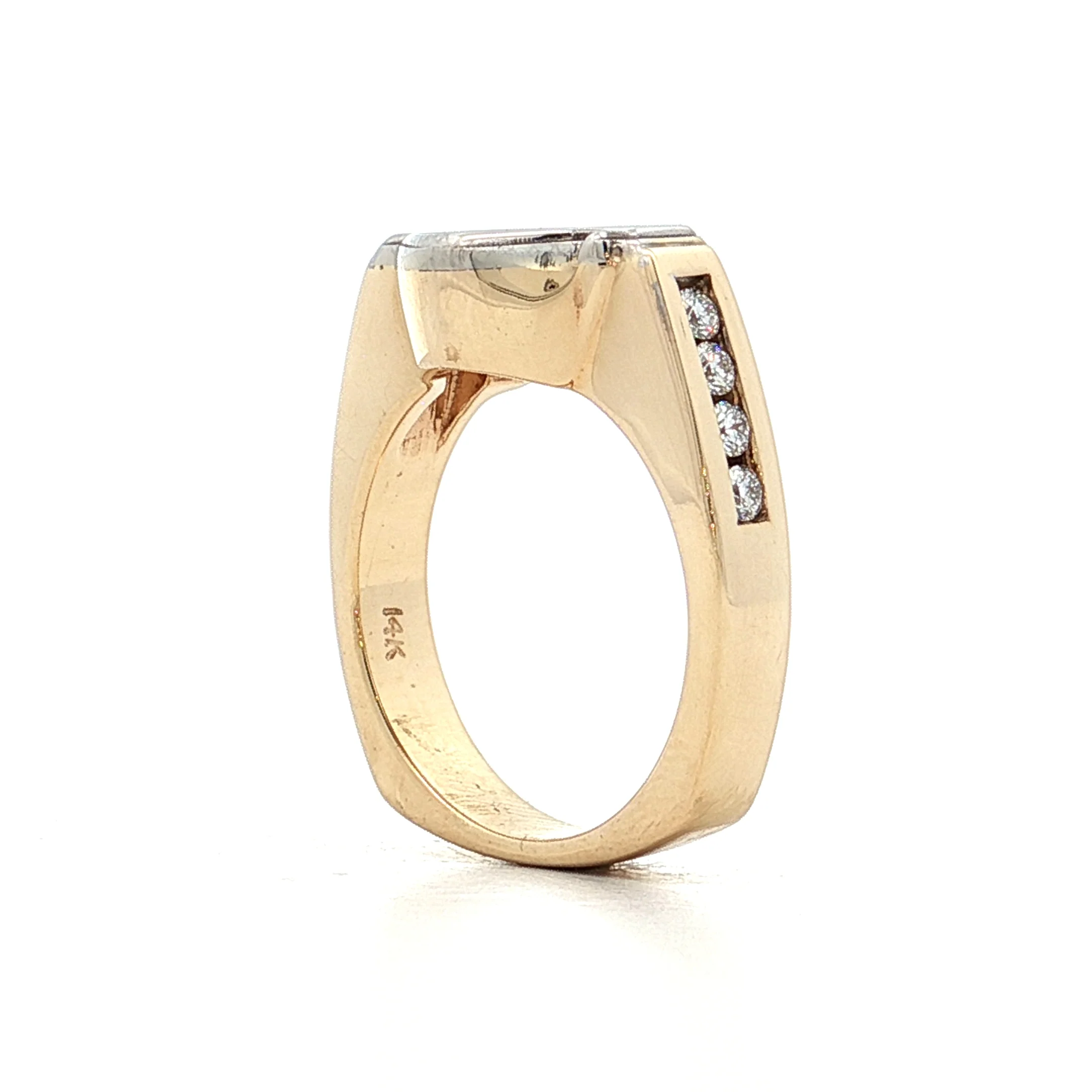.24 Diamond Harley Davidson Ring 14k Yellow Gold - Image 5