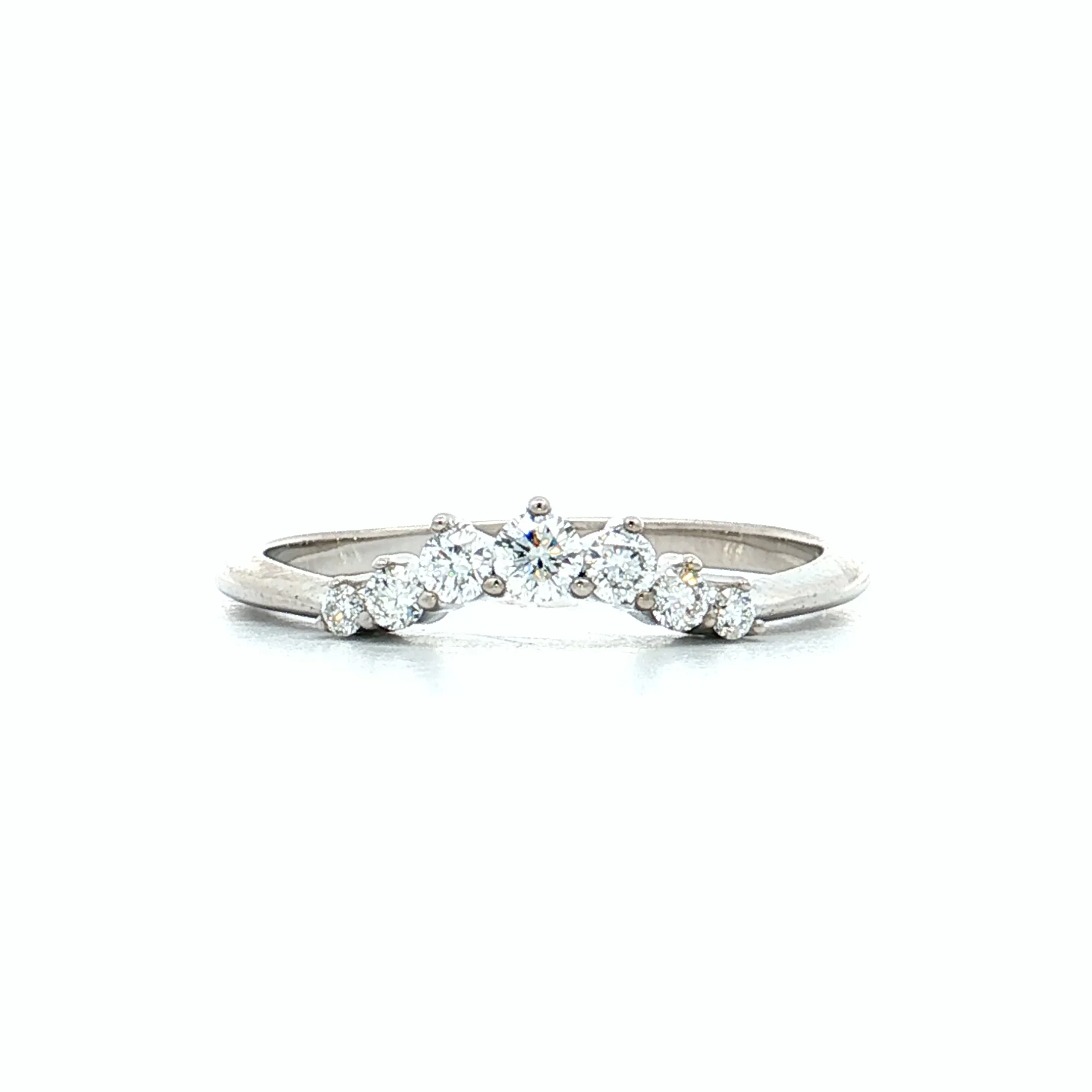 .24 Diamond Tiara Wedding Band in 14k White Gold