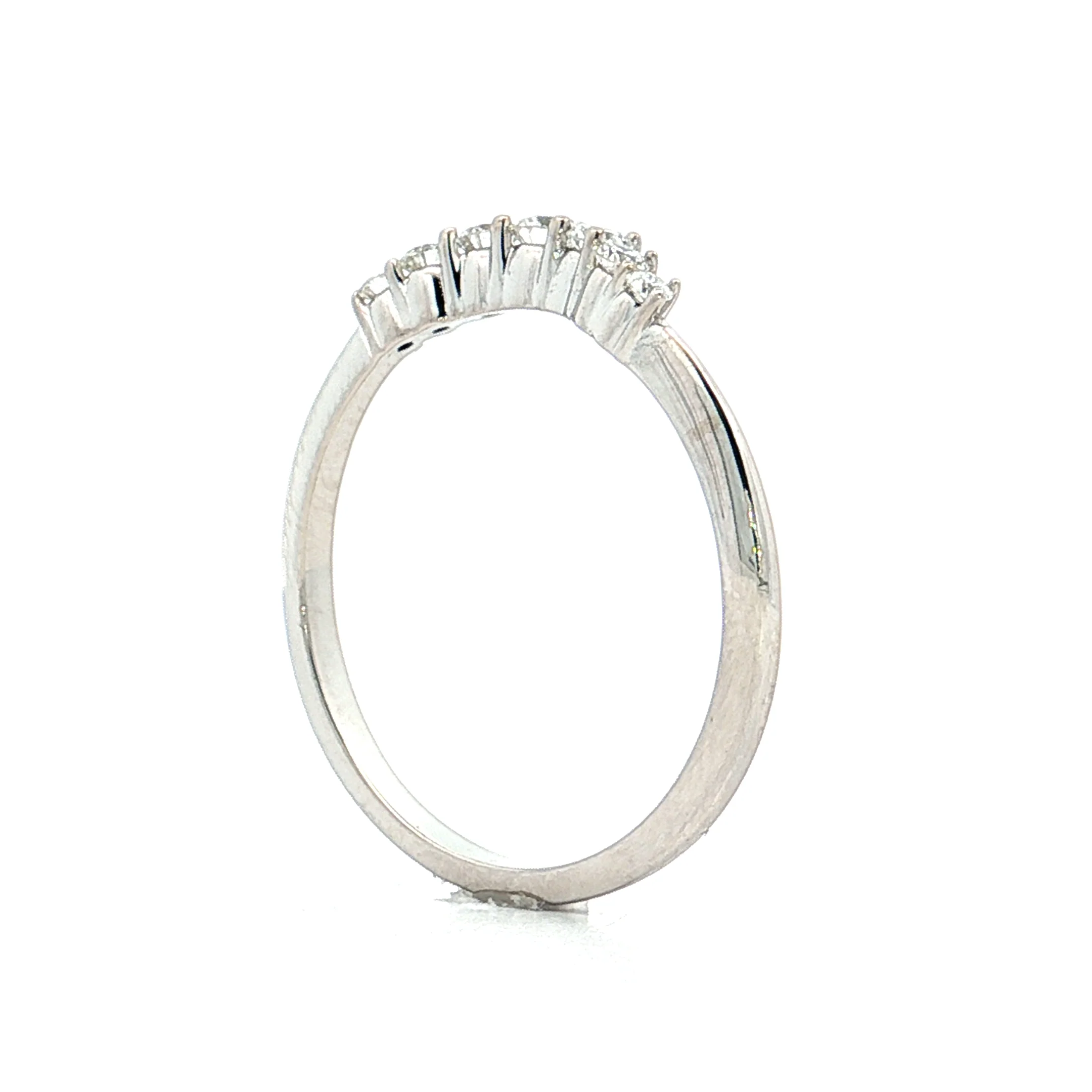 .24 Diamond Tiara Wedding Band in 14k White Gold - Image 5