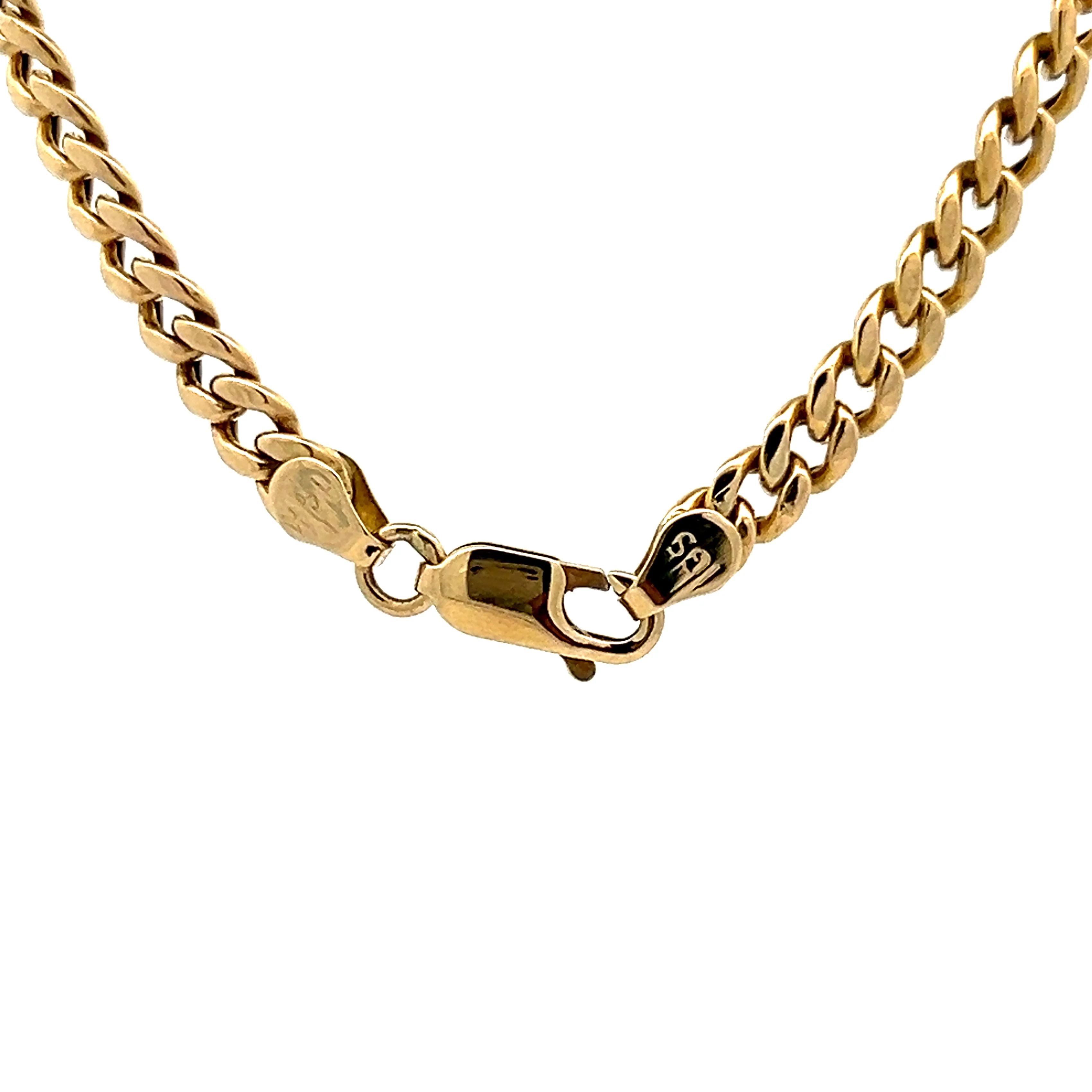 24 Inch Mens Curb Link Chain Necklace in 14k Yellow Gold - Image 4