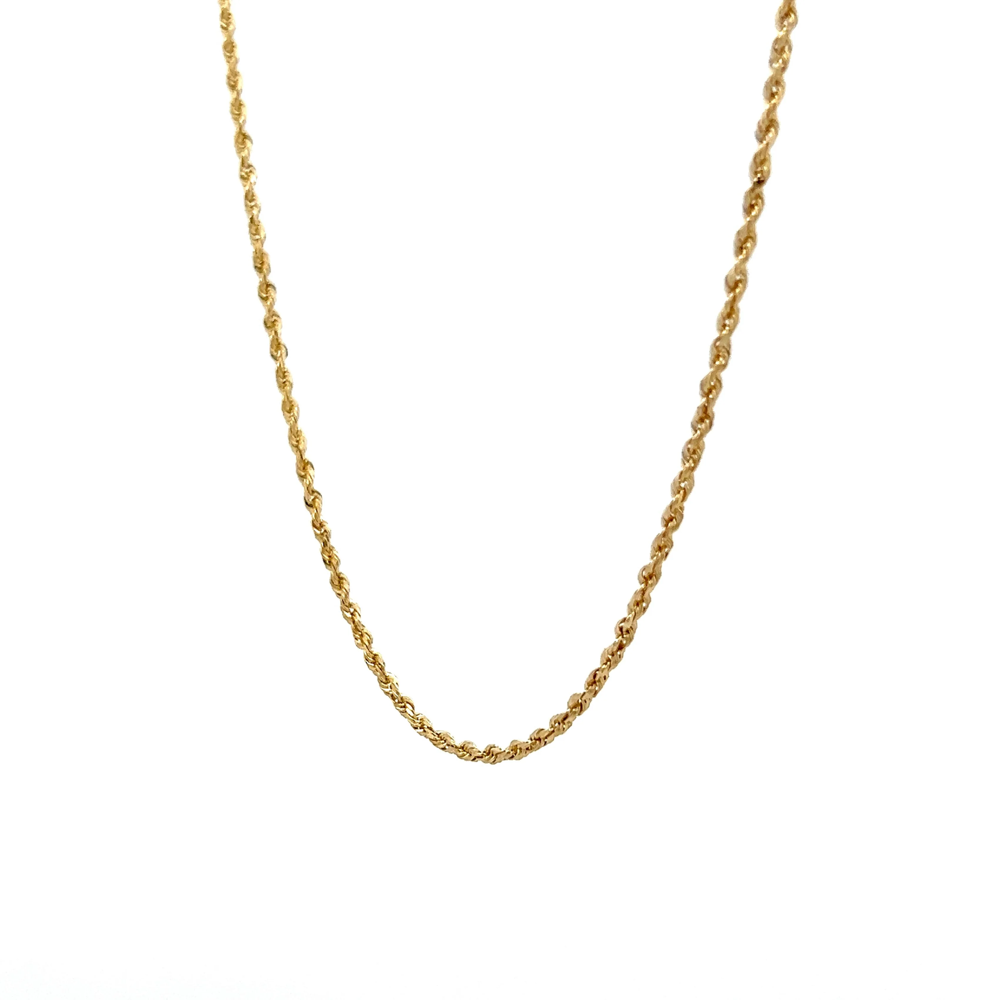 24 Inch Rope Chain Necklace in 14k Yellow Gold - Image 2