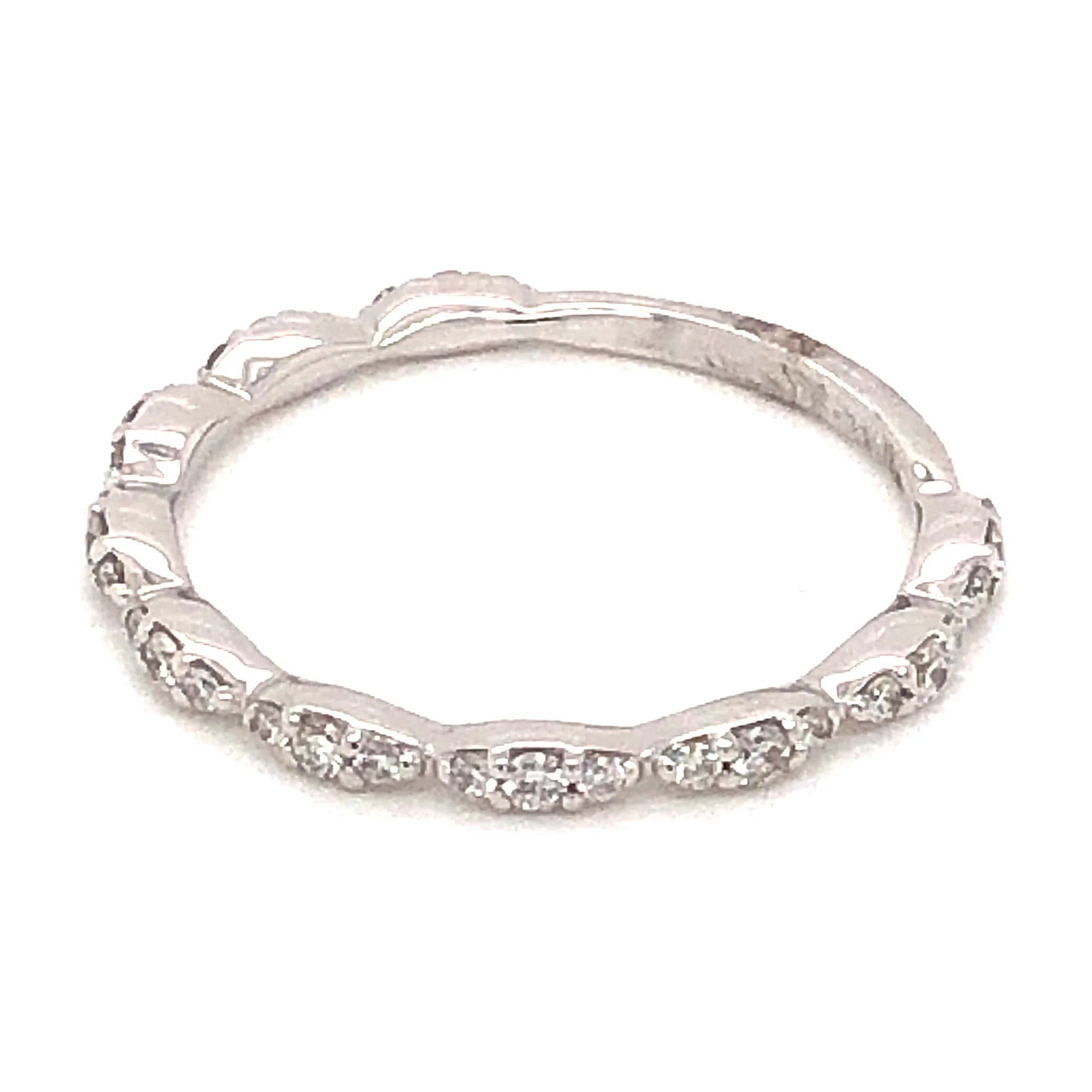 .24 Marquise Shape Diamond Wedding Band in 14k White Gold - Image 2