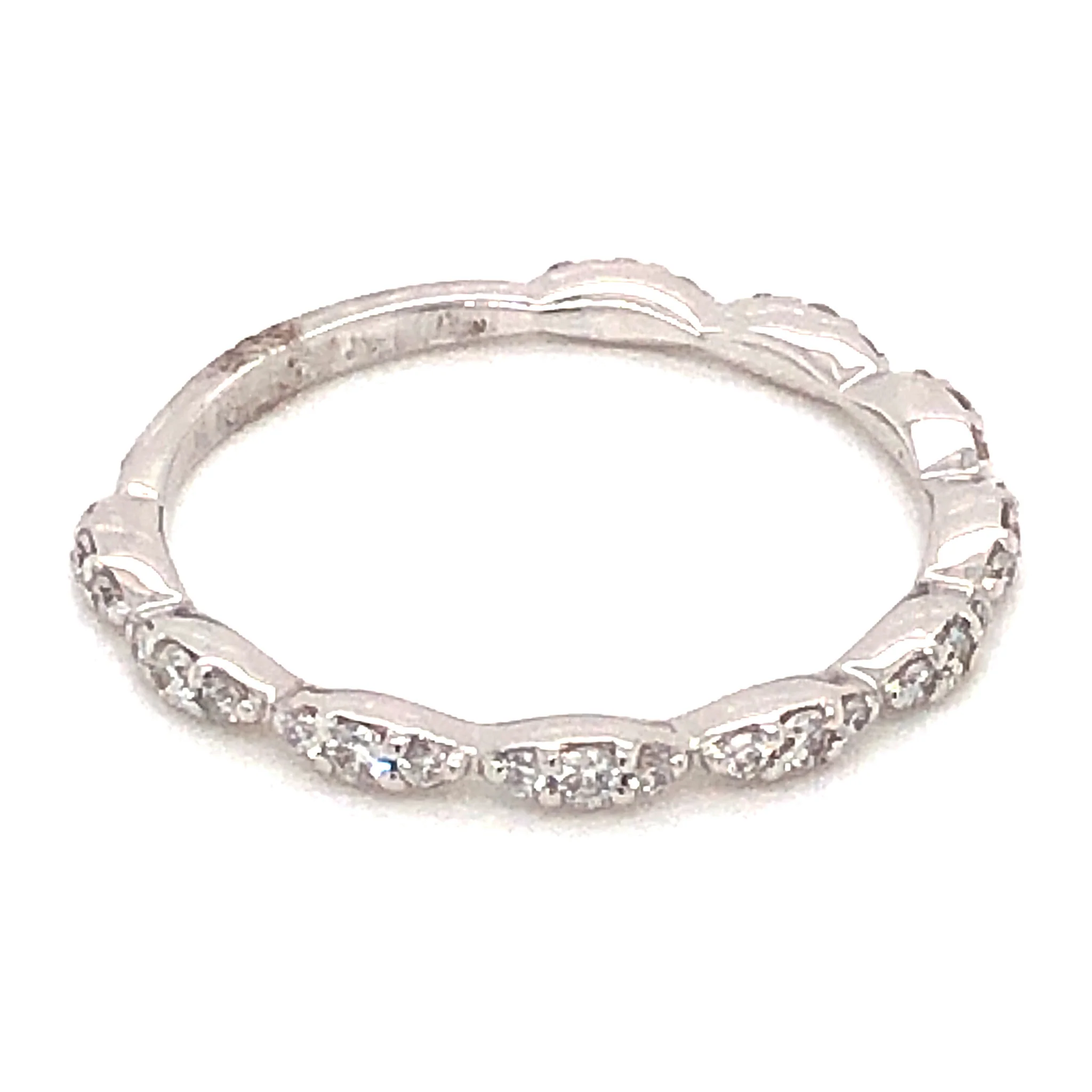 .24 Marquise Shape Diamond Wedding Band in 14k White Gold - Image 3