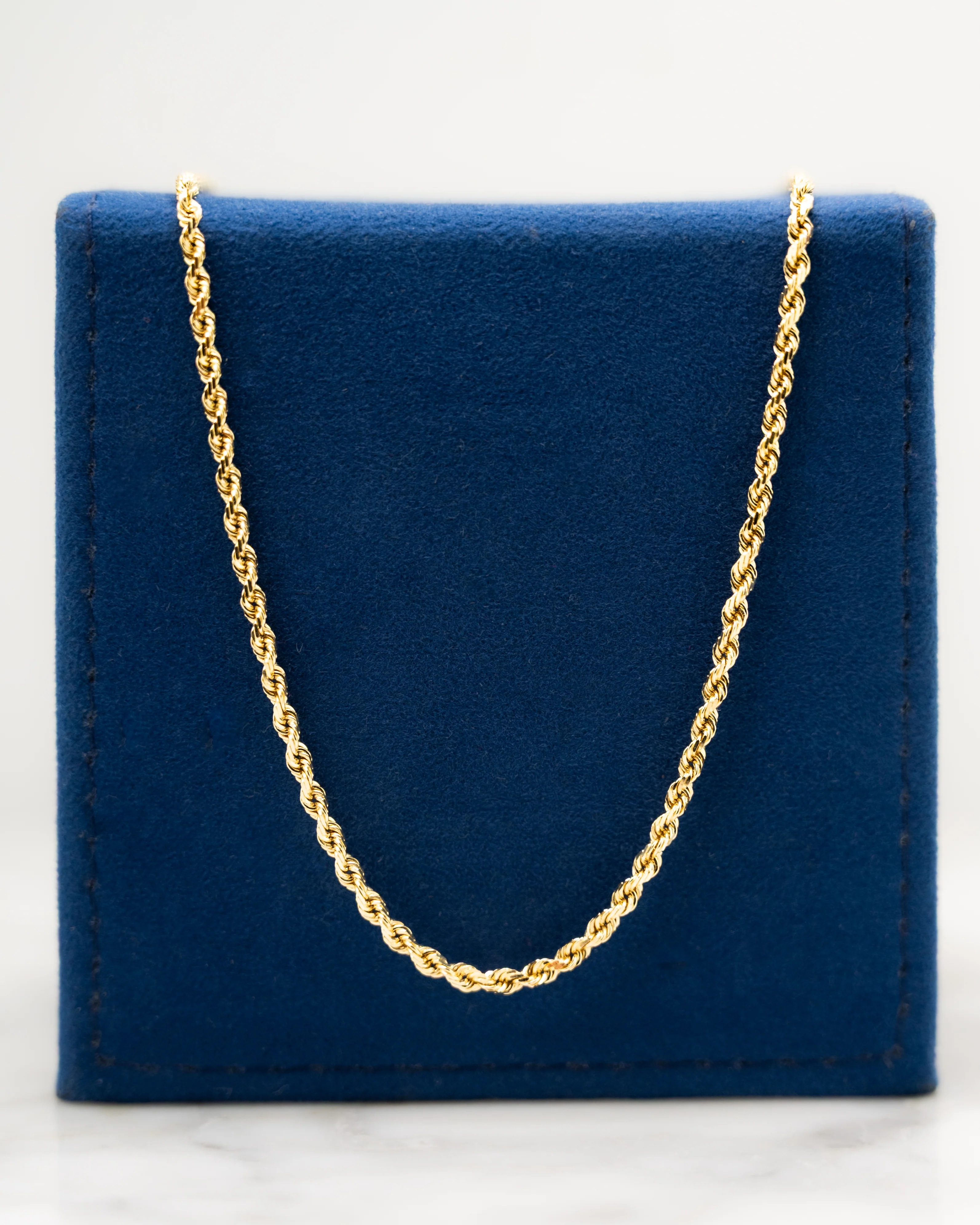 24" Rope Style Chain Necklace in 14k Yellow Gold - Image 5