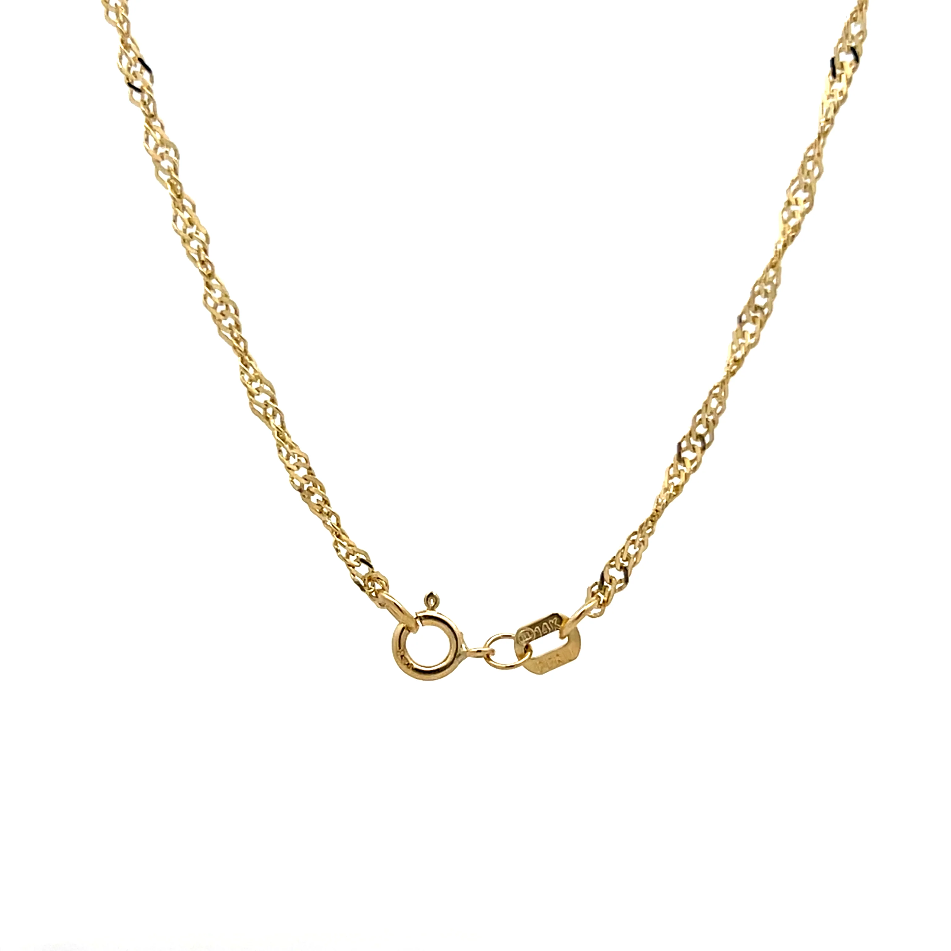24" Singapore Style Chain Necklace in 14k - Image 4