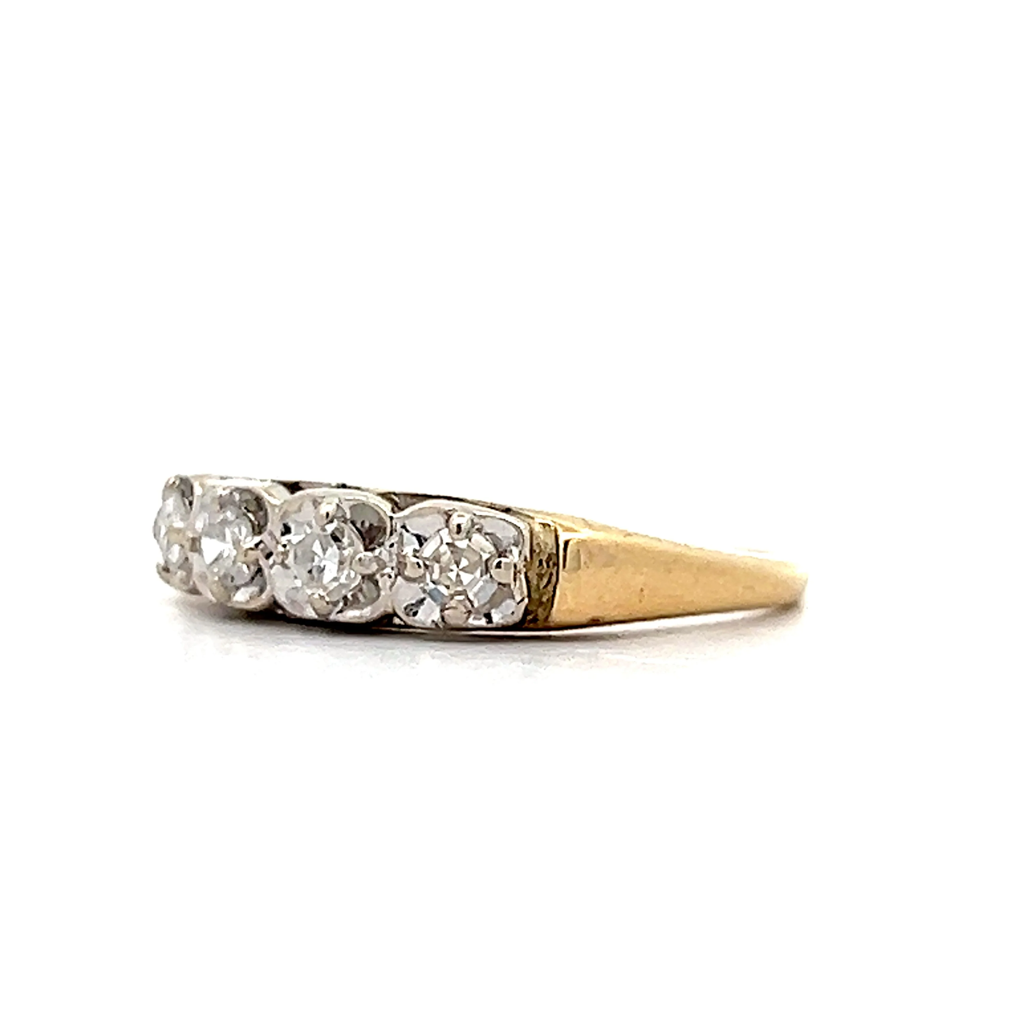 .24 Vintage 1960s Diamond Band in Yellow & White Gold - Image 2