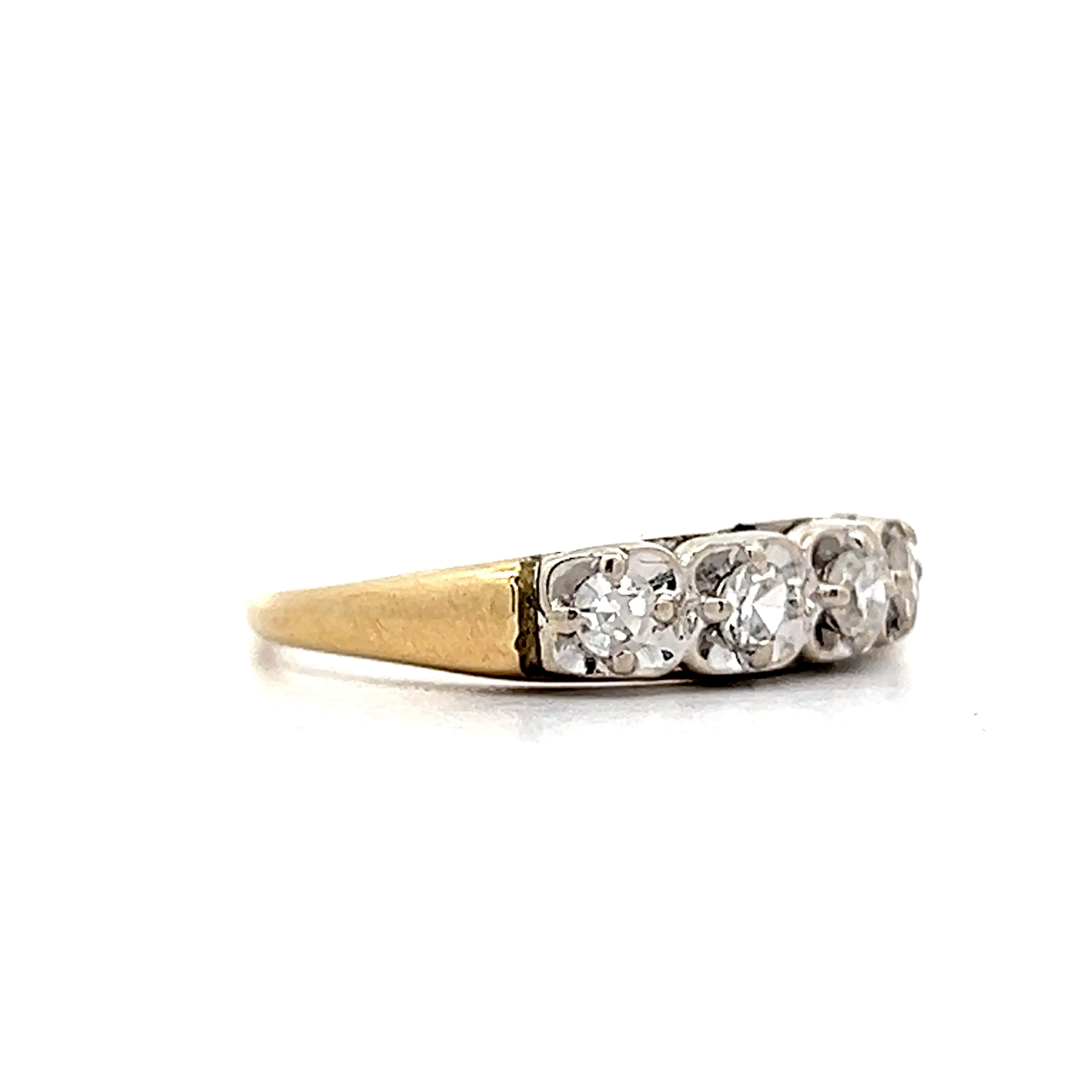 .24 Vintage 1960s Diamond Band in Yellow & White Gold - Image 3