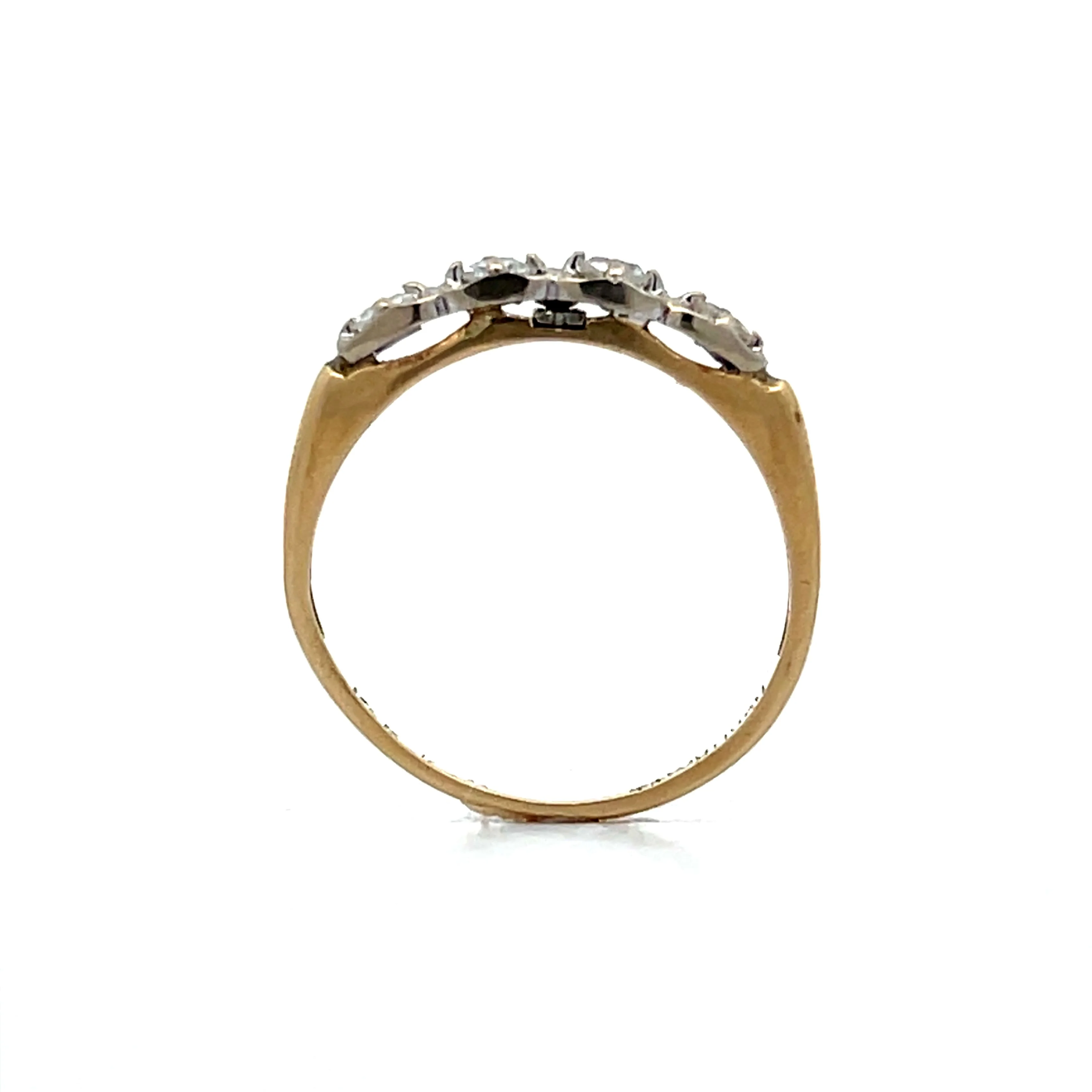.24 Vintage 1960s Diamond Band in Yellow & White Gold - Image 4