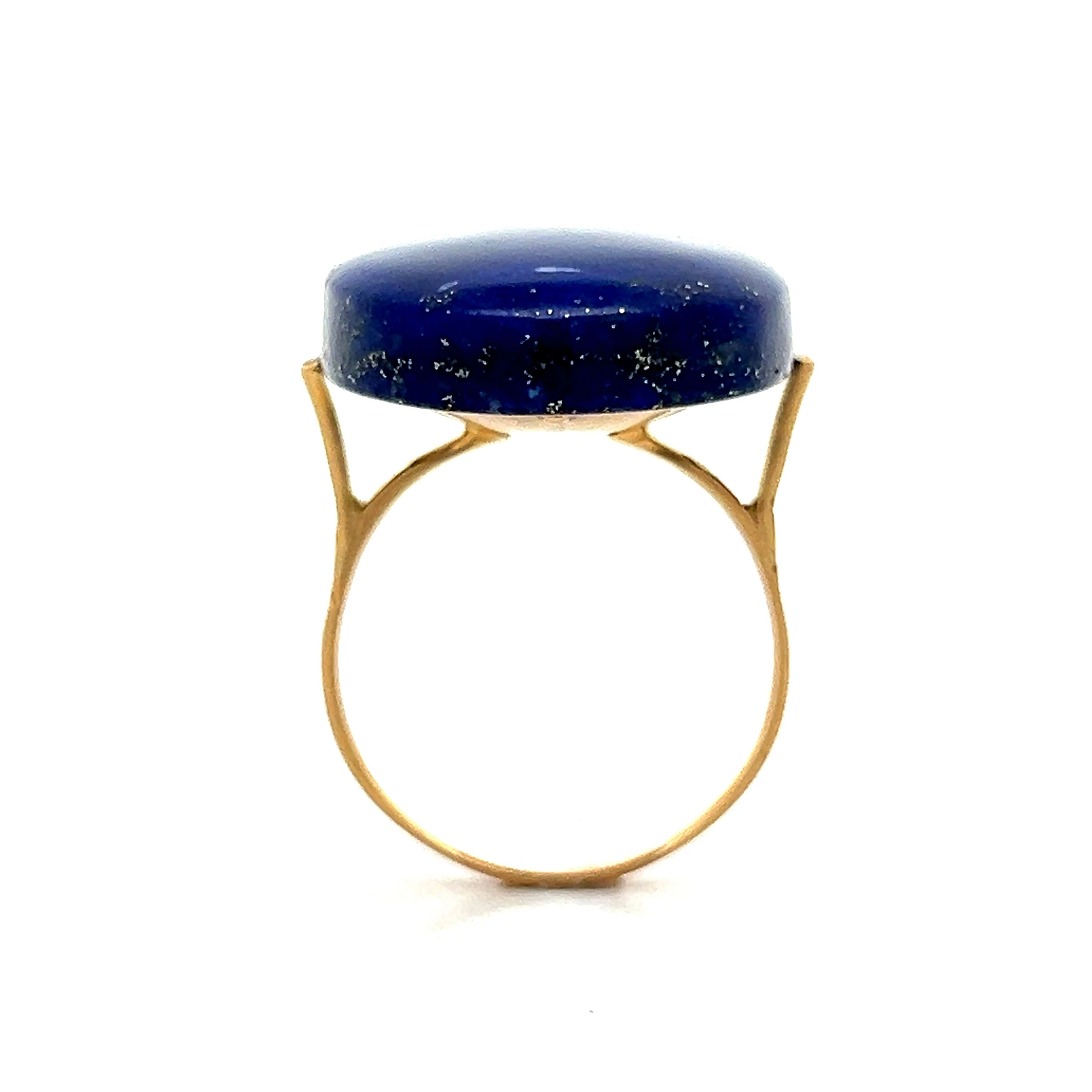 25.75 Vintage Lapis Lazuli Cocktail Ring in 18k - Image 5