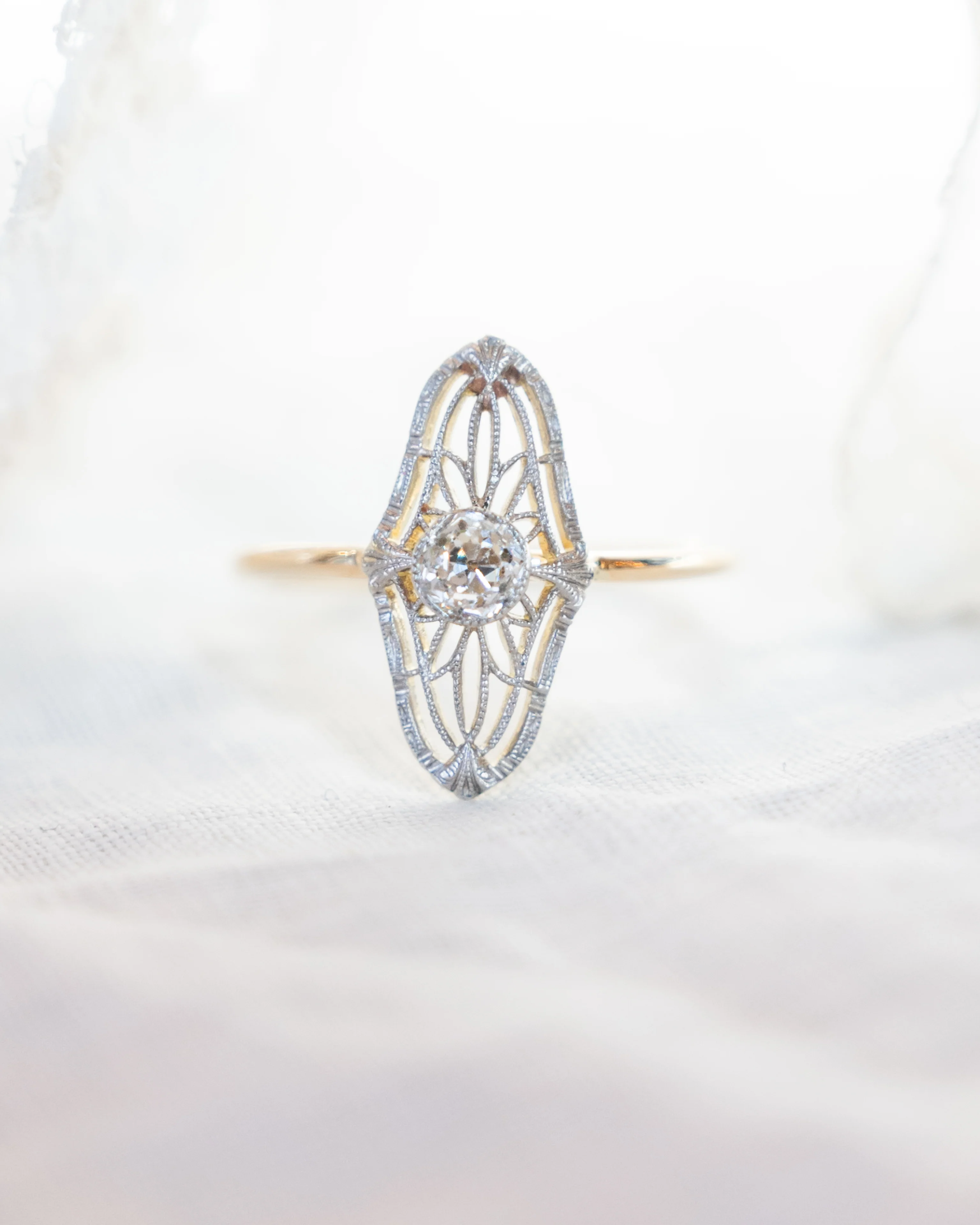 .25 Antique Art Deco Diamond Cocktail Ring in 14k - Image 5