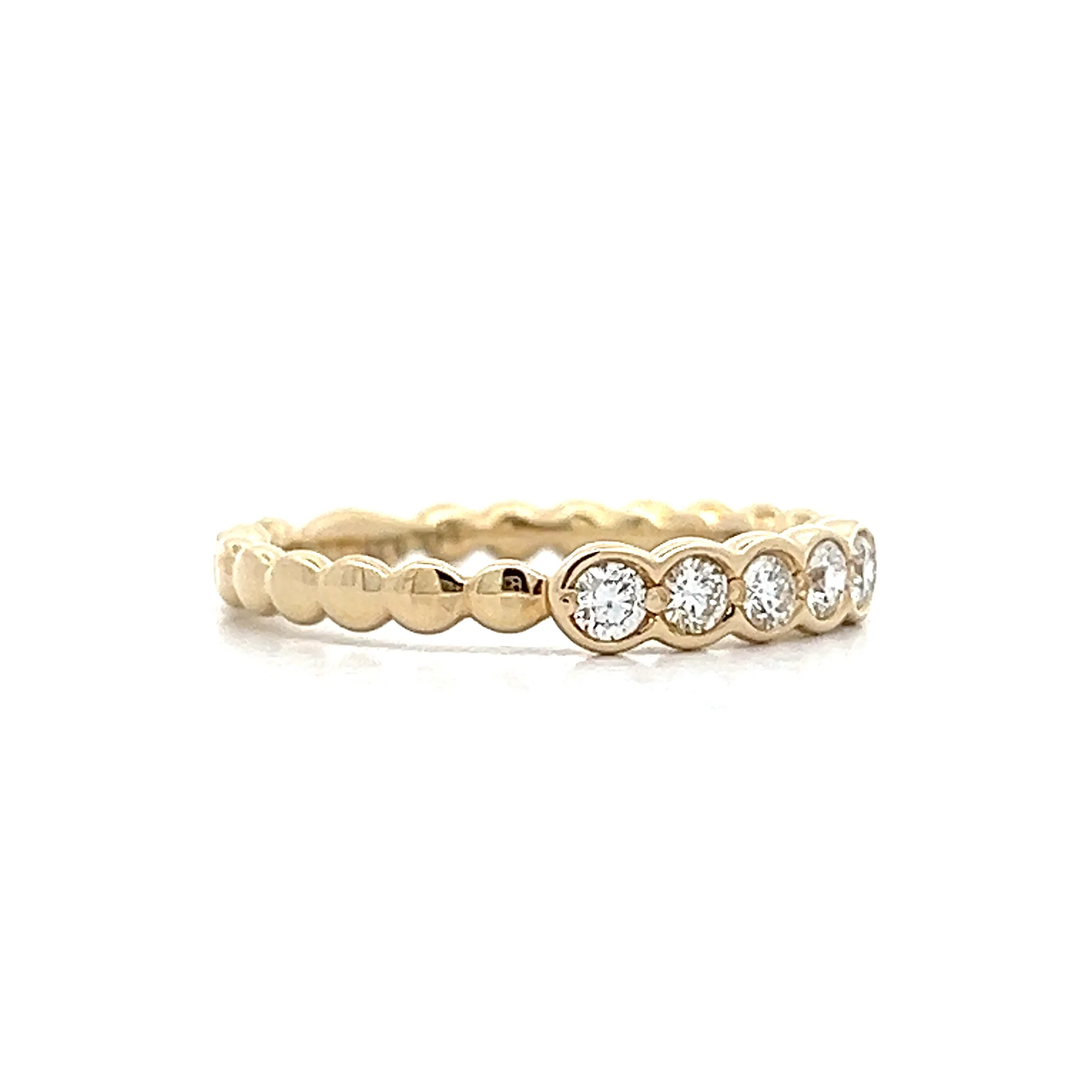 .25 Bezel Diamond Five Stone Band in 14k Yellow Gold - Image 2
